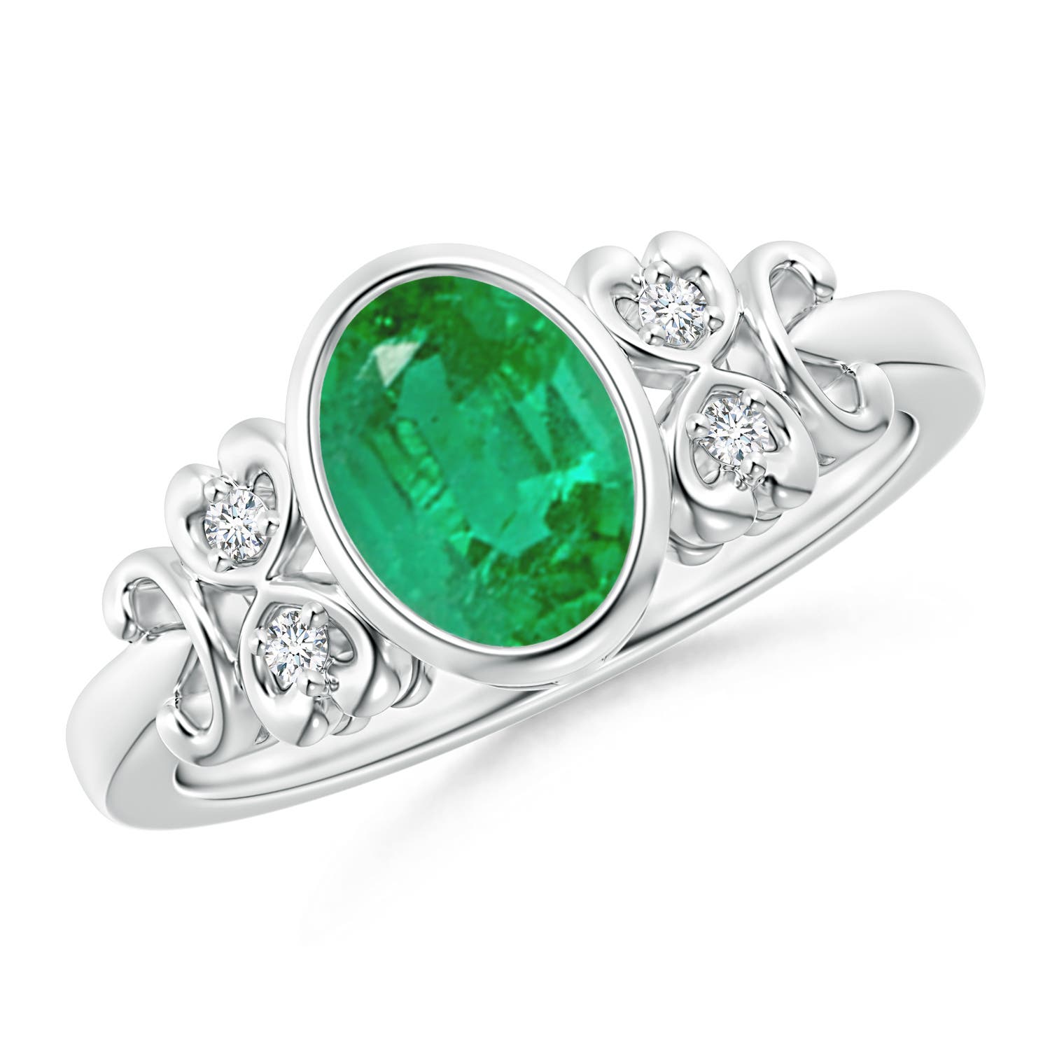 AA - Emerald / 1.15 CT / 14 KT White Gold