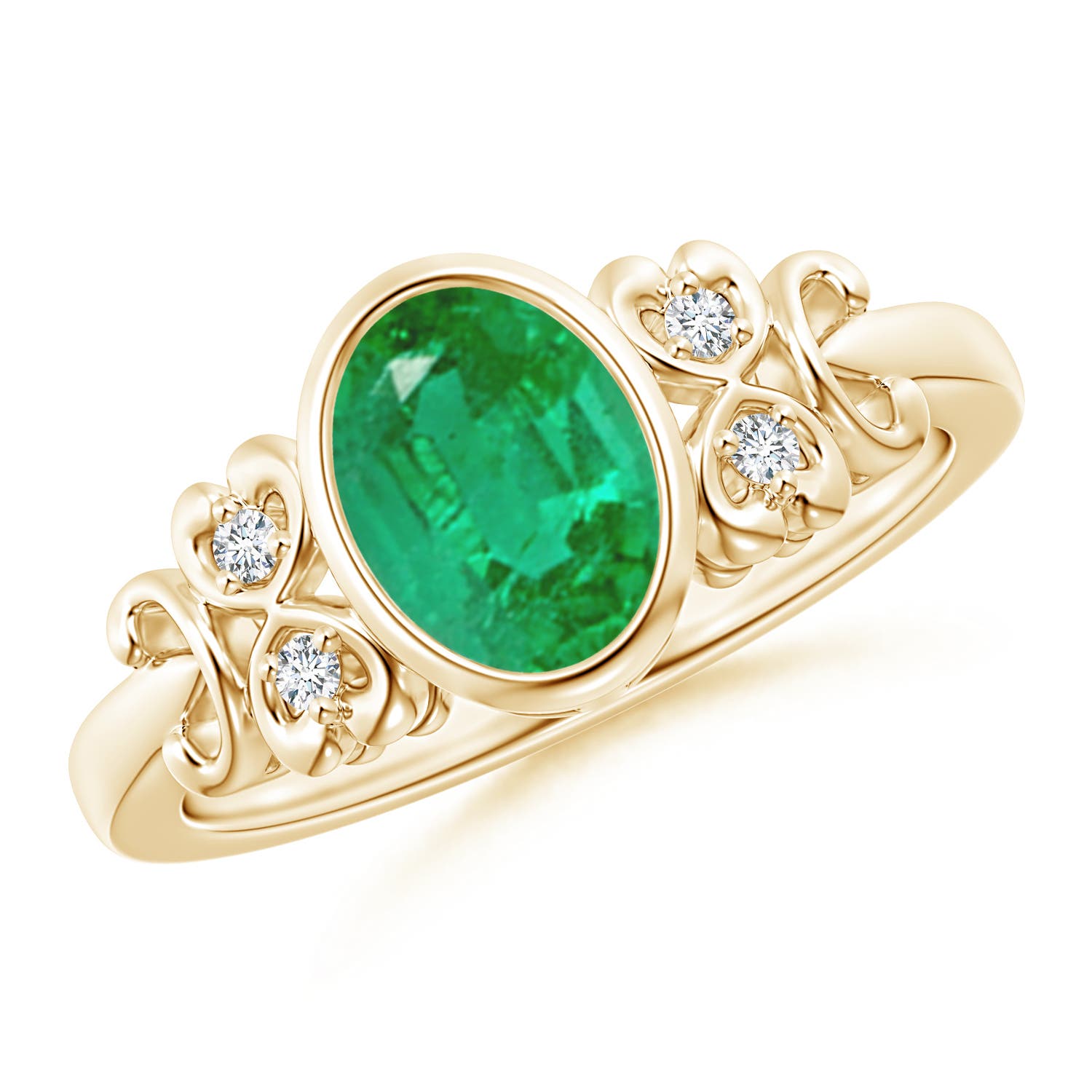 AA - Emerald / 1.15 CT / 14 KT Yellow Gold