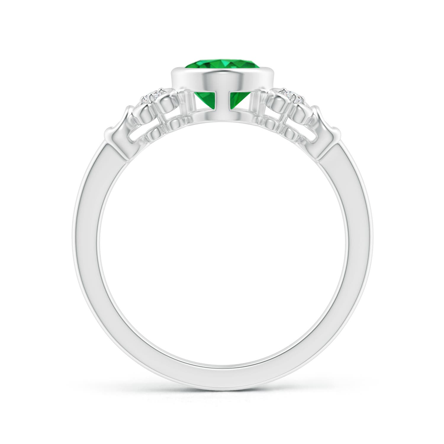 AAA - Emerald / 1.15 CT / 14 KT White Gold