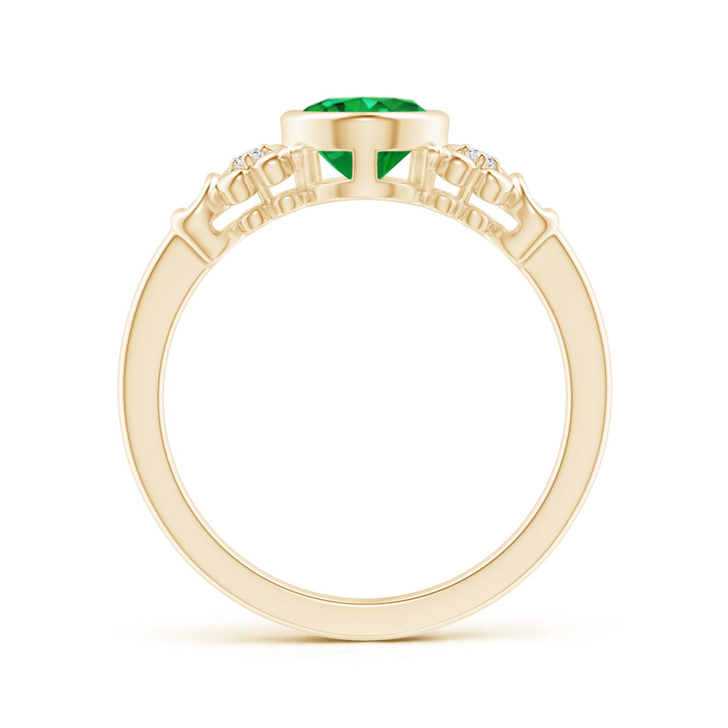 AAA - Emerald / 1.15 CT / 14 KT Yellow Gold