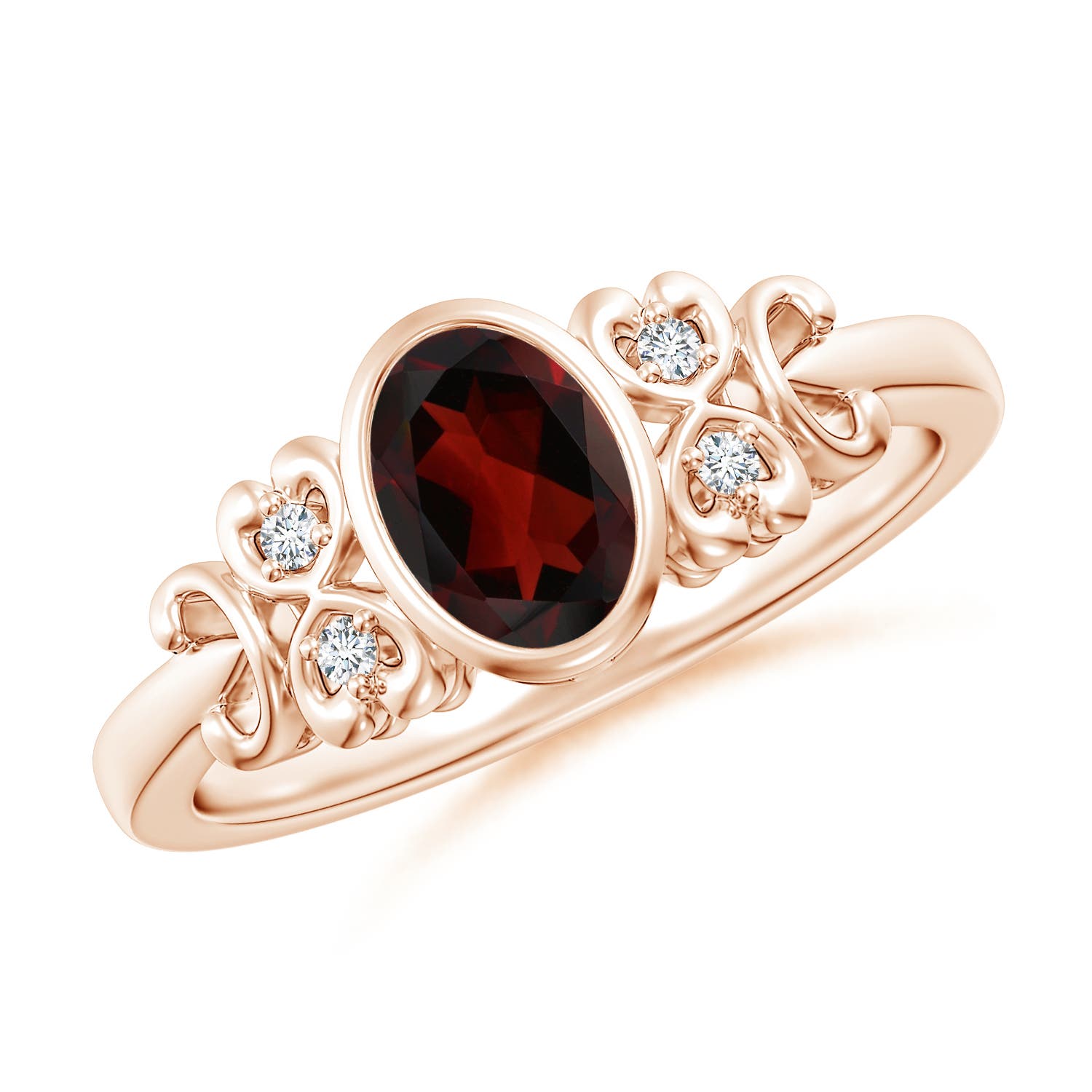 AA - Garnet / 0.94 CT / 14 KT Rose Gold