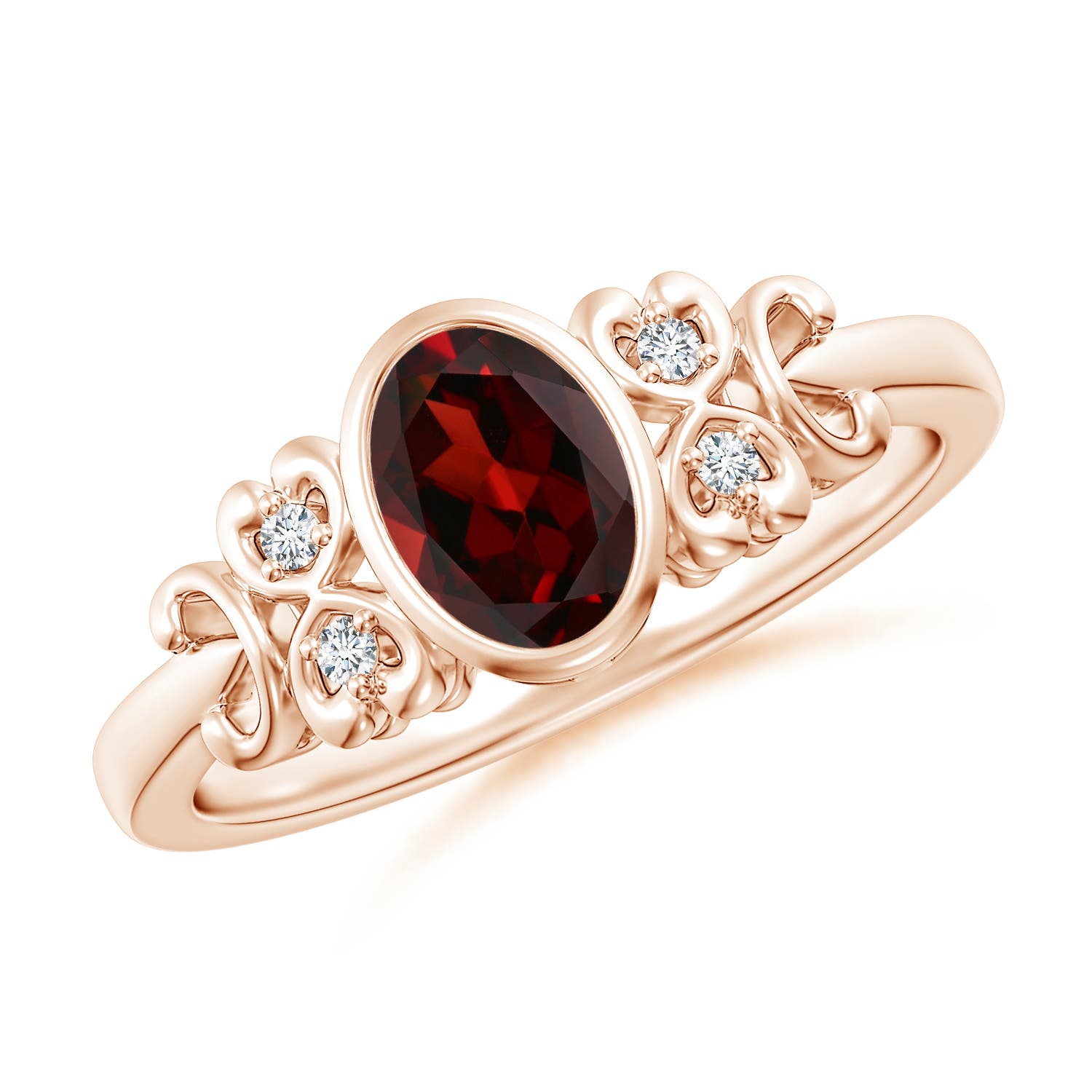 AAA - Garnet / 0.94 CT / 14 KT Rose Gold