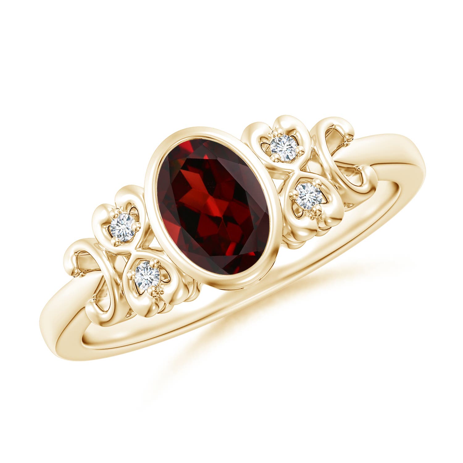 AAA - Garnet / 0.94 CT / 14 KT Yellow Gold