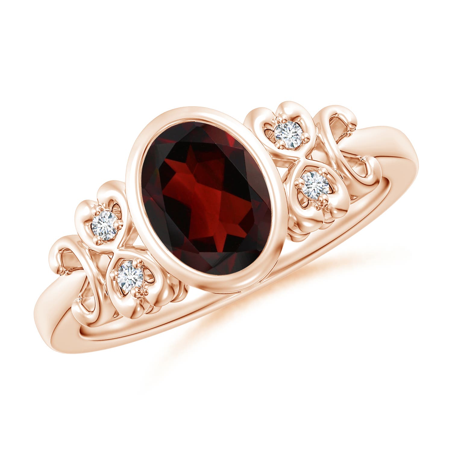 AA - Garnet / 1.5 CT / 14 KT Rose Gold