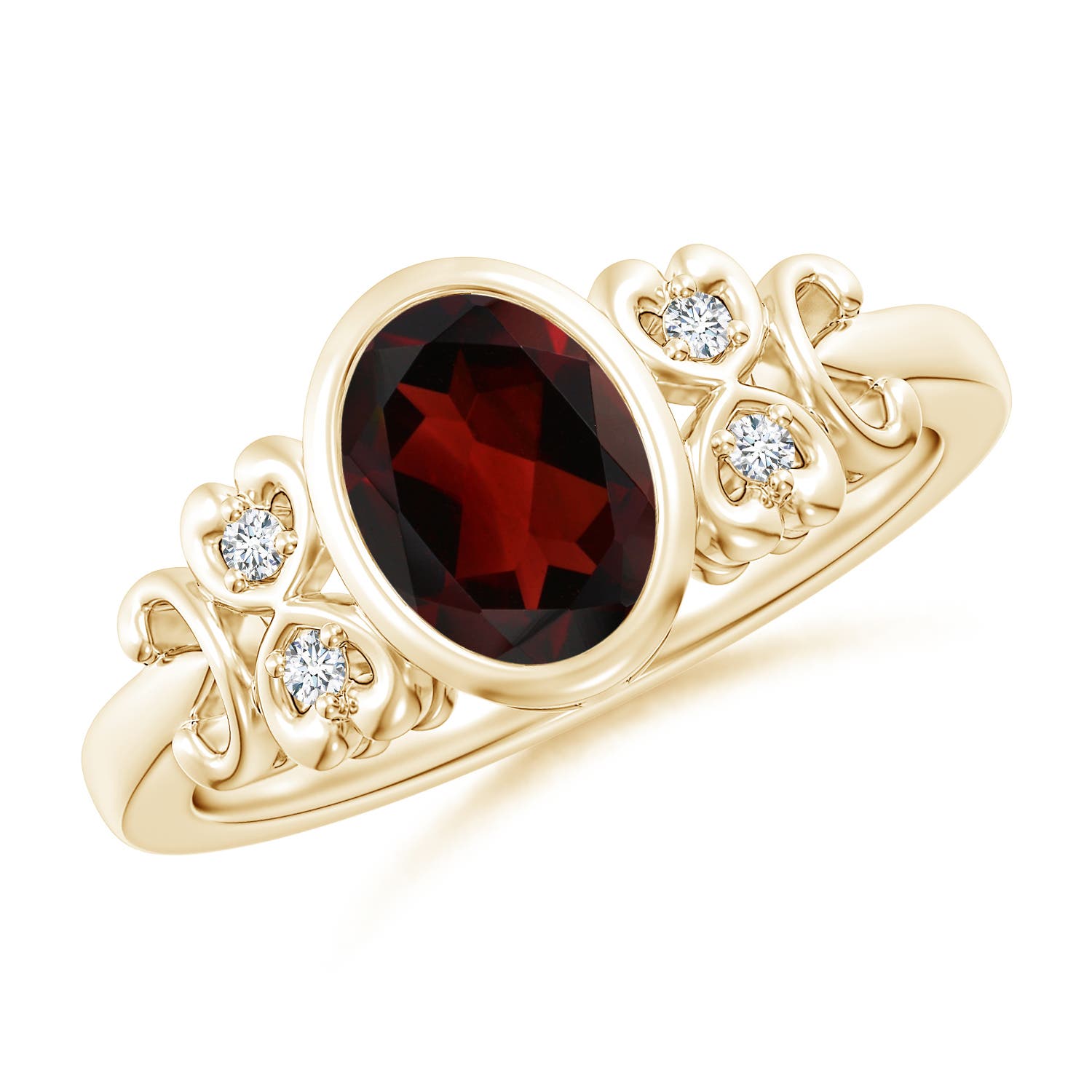 AA - Garnet / 1.5 CT / 14 KT Yellow Gold