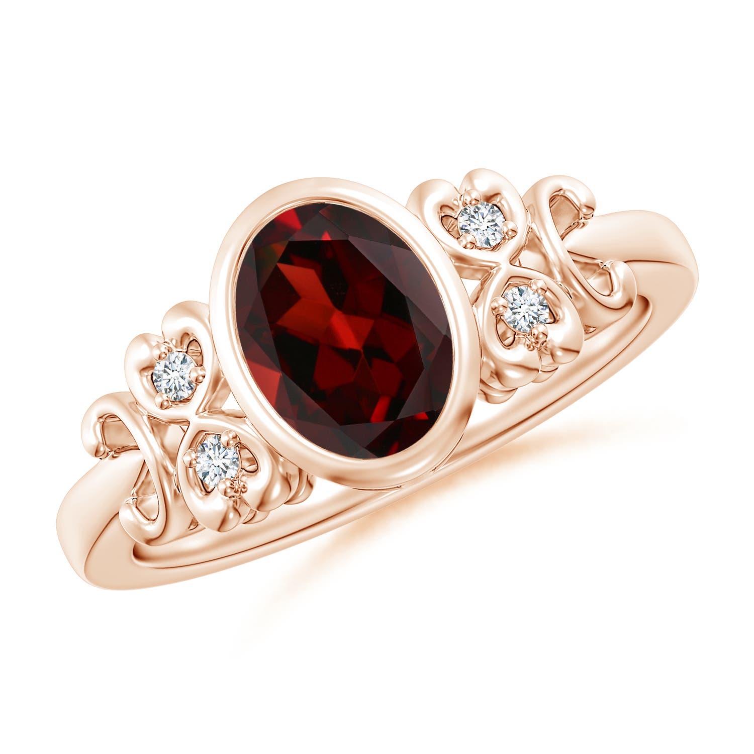 AAA - Garnet / 1.5 CT / 14 KT Rose Gold