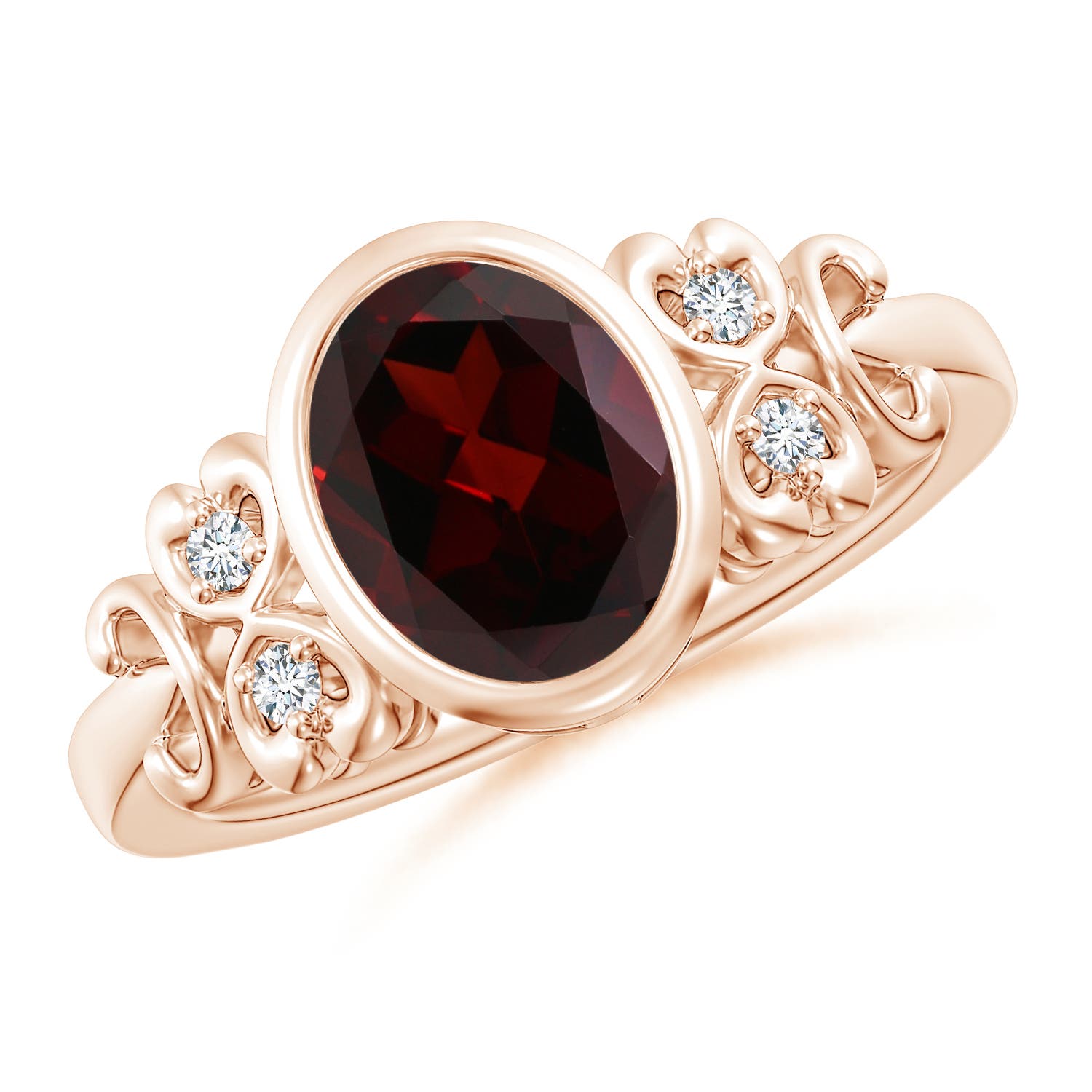 A - Garnet / 2.06 CT / 14 KT Rose Gold