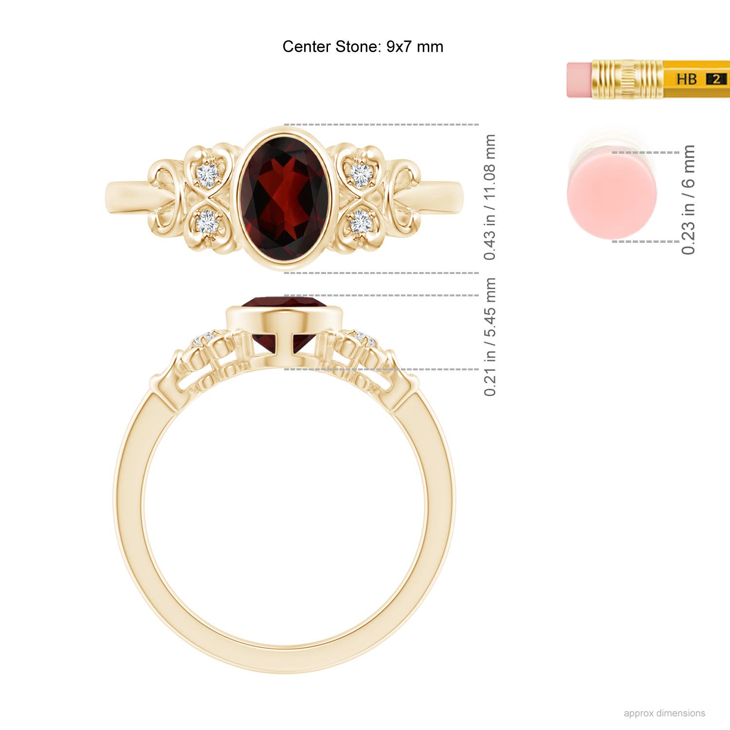 AA - Garnet / 2.06 CT / 14 KT Yellow Gold