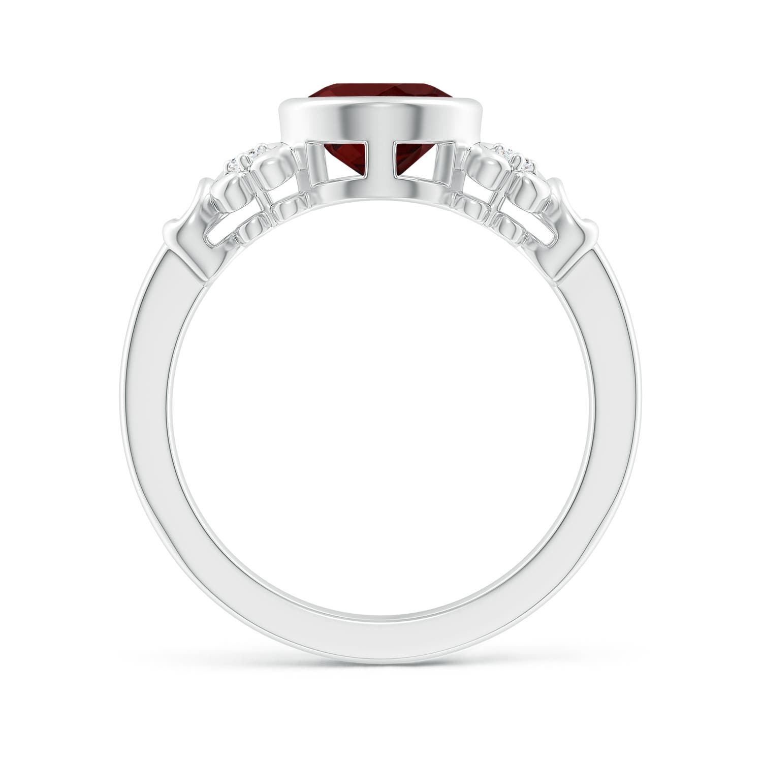 AAA - Garnet / 2.06 CT / 14 KT White Gold