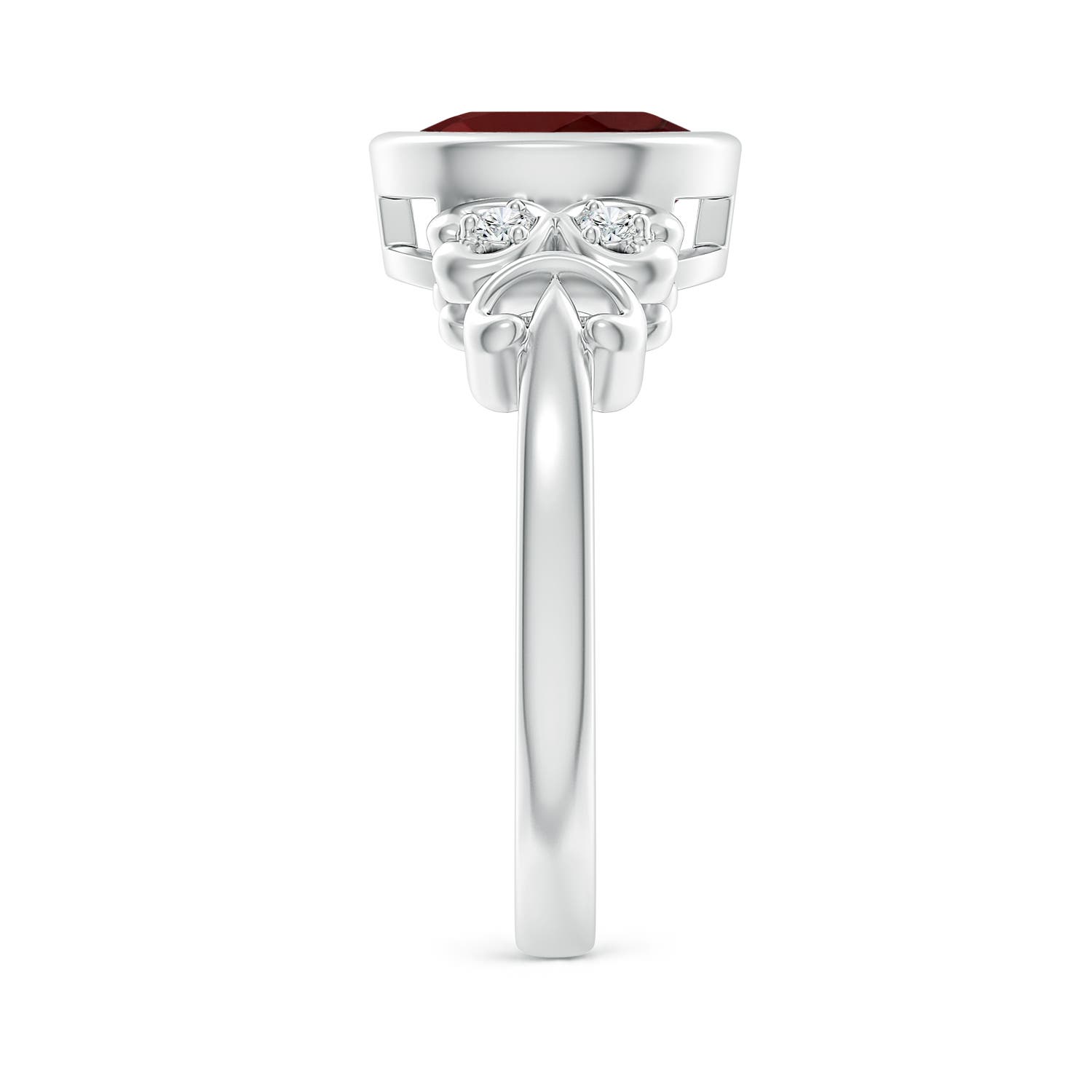 AAA - Garnet / 2.06 CT / 14 KT White Gold