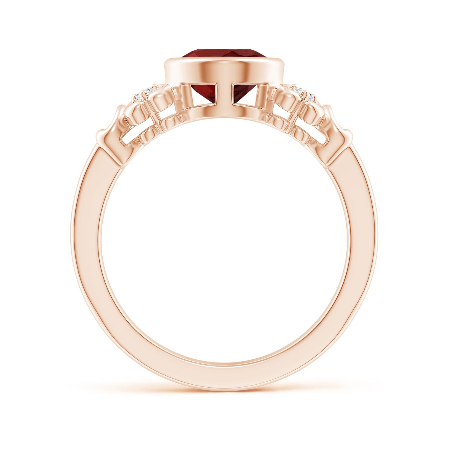 AAAA - Garnet / 2.06 CT / 14 KT Rose Gold