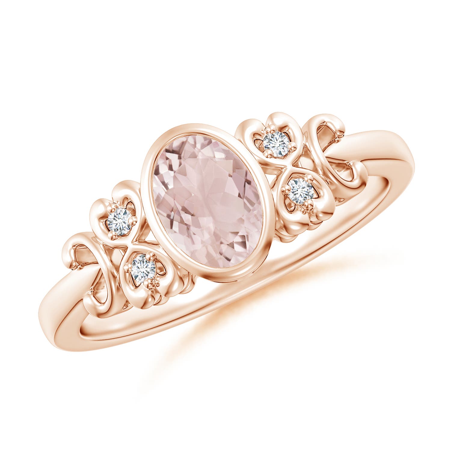 A - Morganite / 0.74 CT / 14 KT Rose Gold