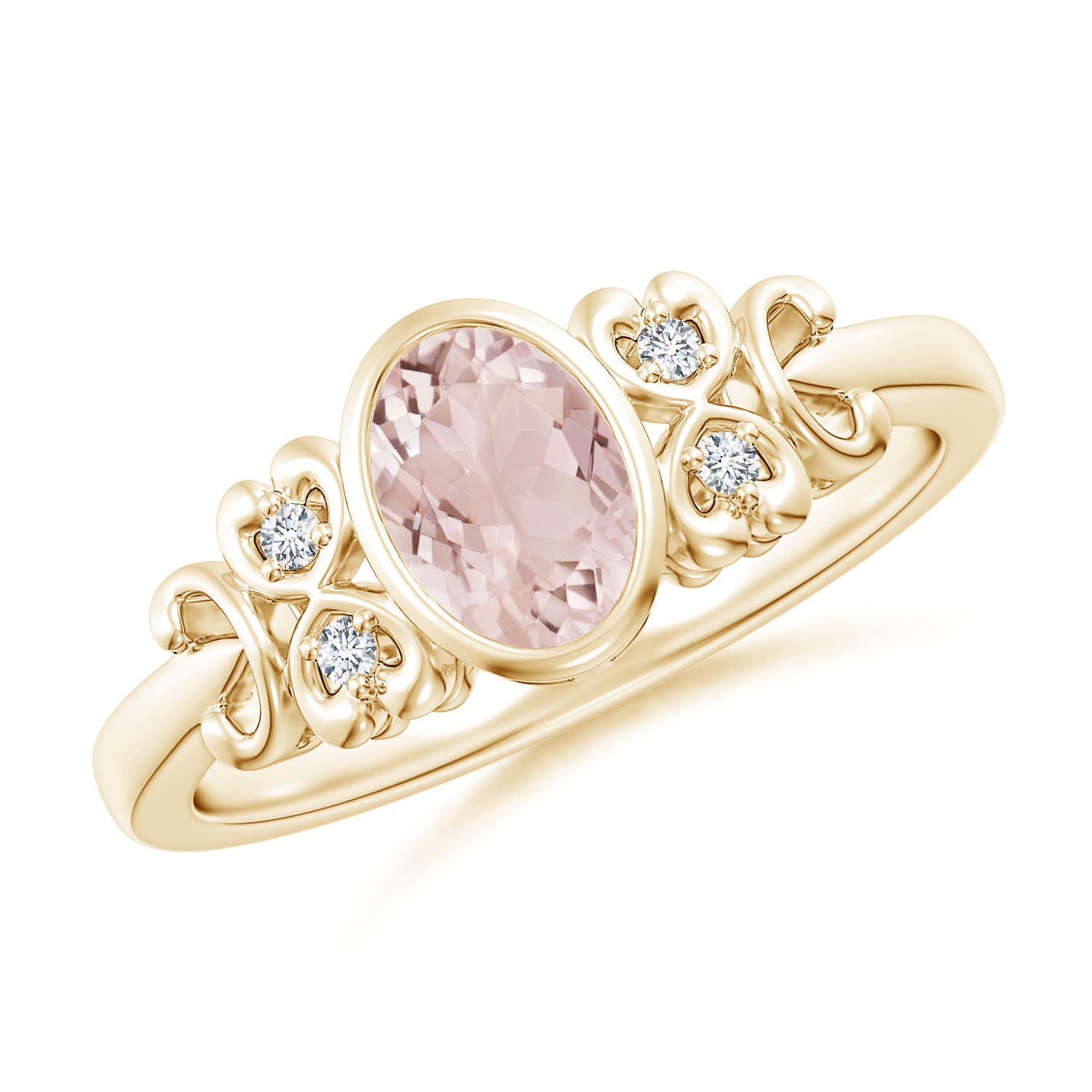 A - Morganite / 0.74 CT / 14 KT Yellow Gold