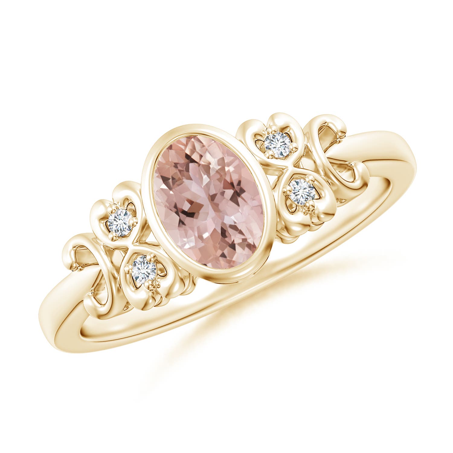 AAA - Morganite / 0.74 CT / 14 KT Yellow Gold