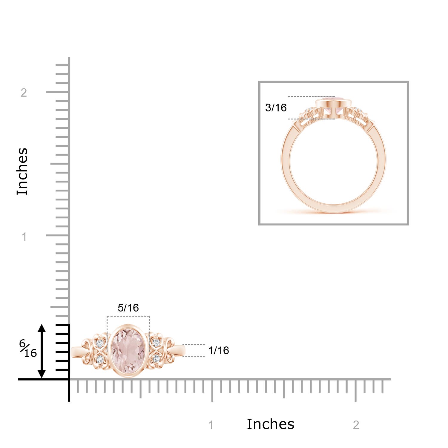 A - Morganite / 1.15 CT / 14 KT Rose Gold