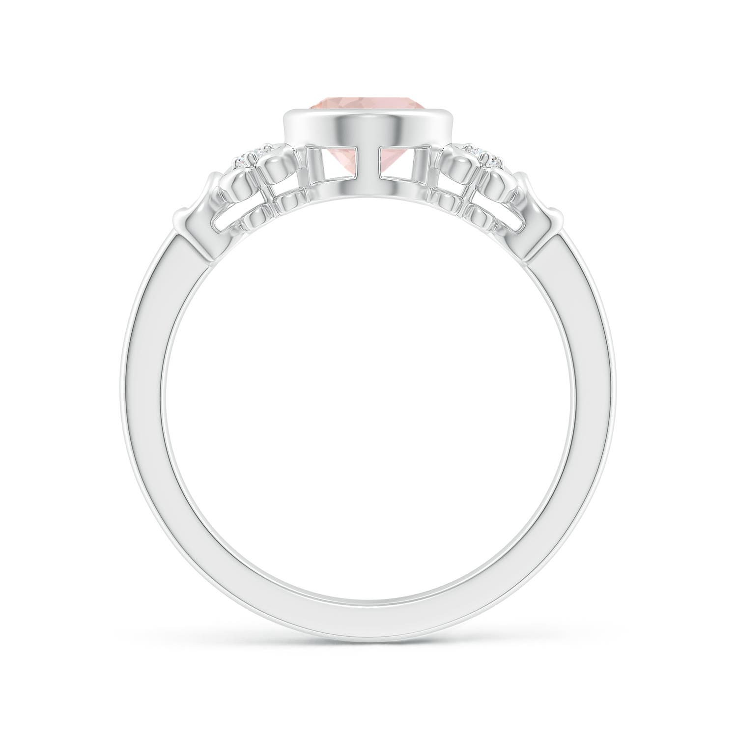 A - Morganite / 1.15 CT / 14 KT White Gold