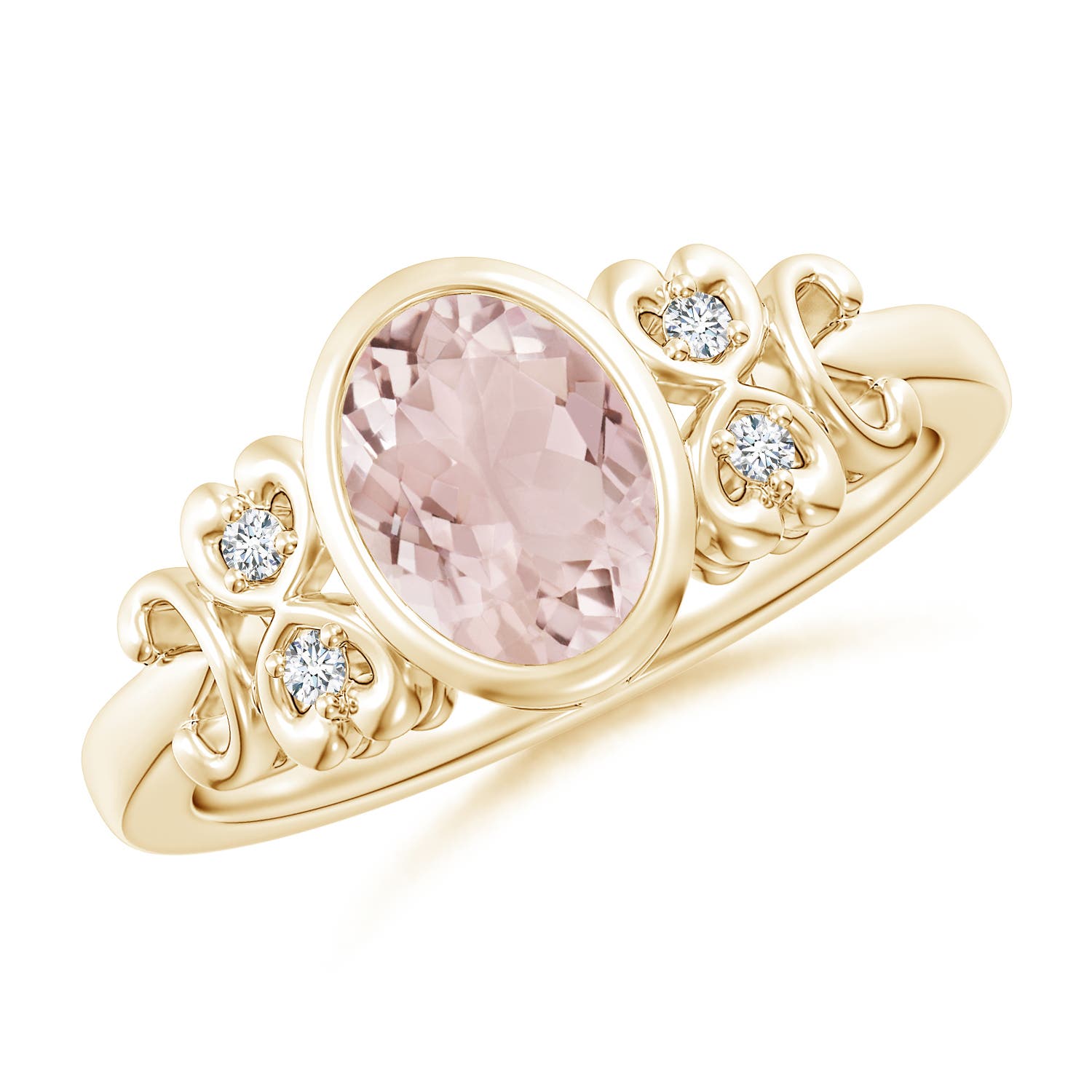 A - Morganite / 1.15 CT / 14 KT Yellow Gold