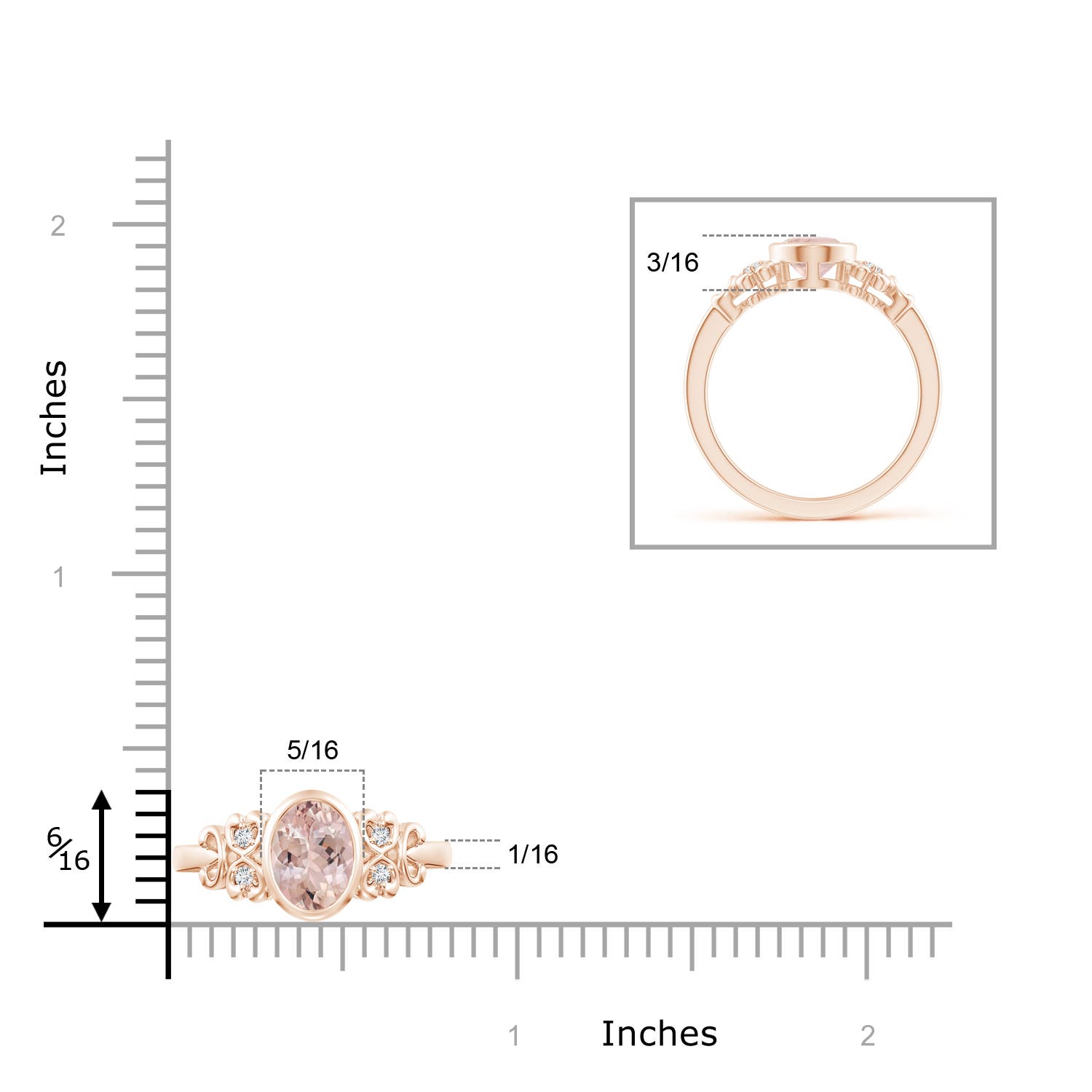 AA - Morganite / 1.15 CT / 14 KT Rose Gold