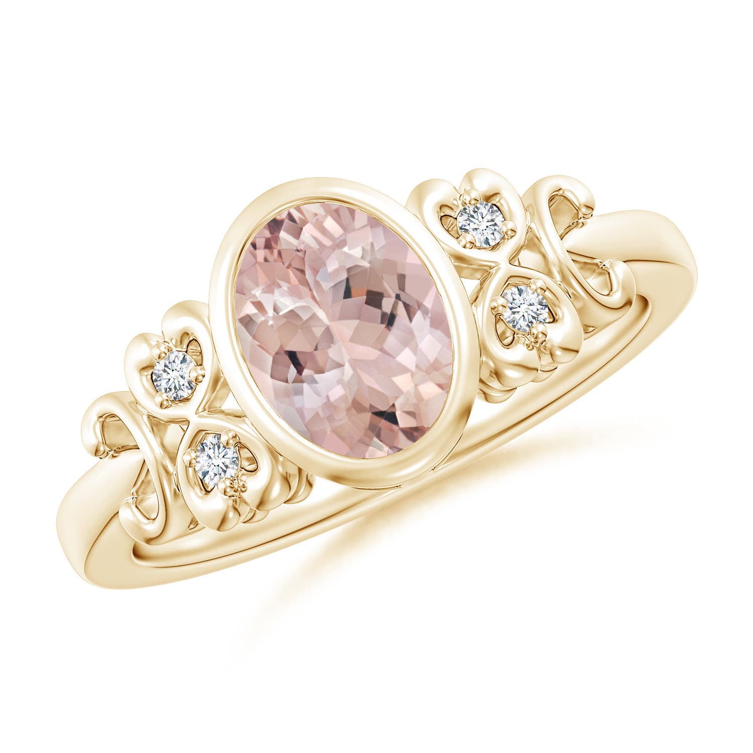 AA - Morganite / 1.15 CT / 14 KT Yellow Gold