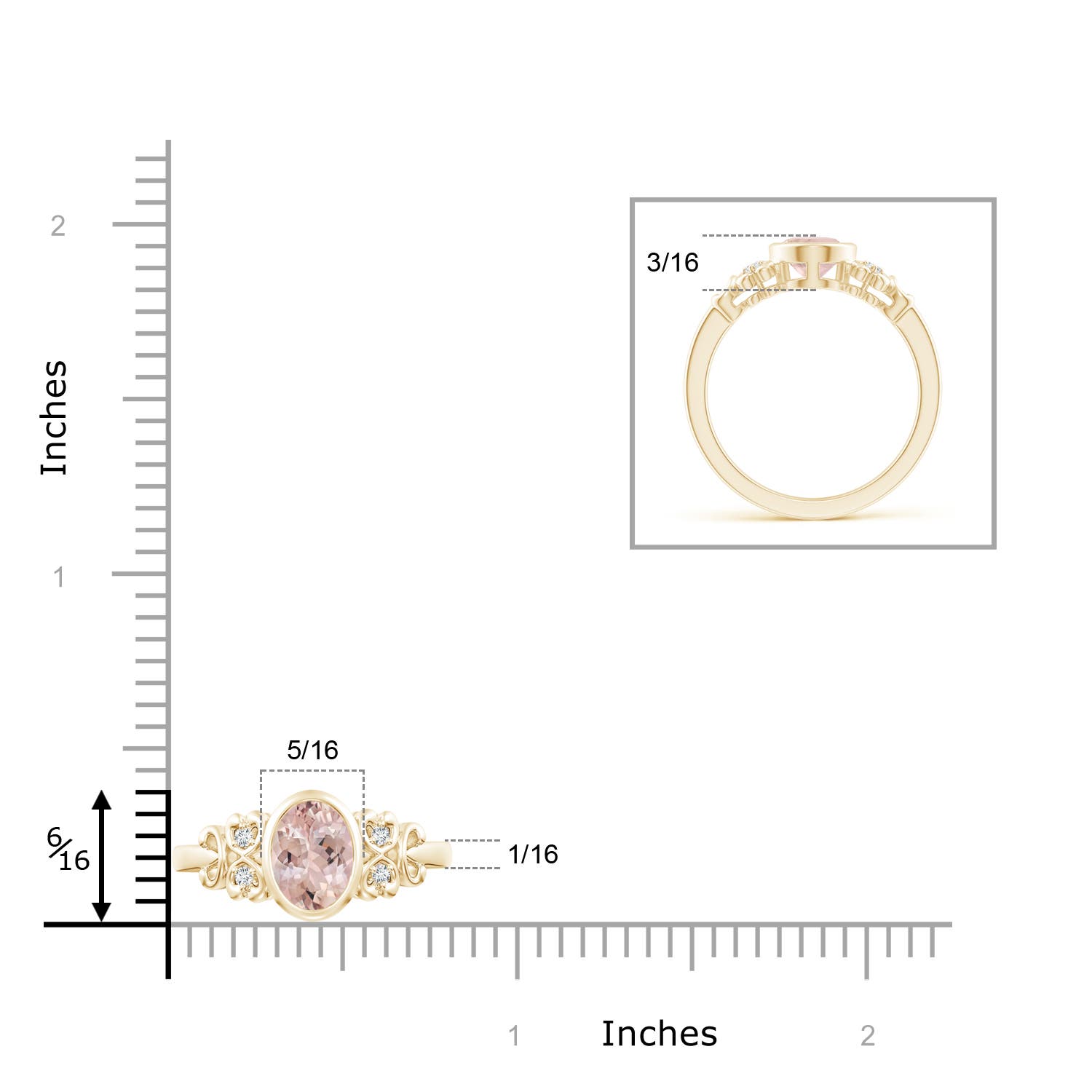 AA - Morganite / 1.15 CT / 14 KT Yellow Gold