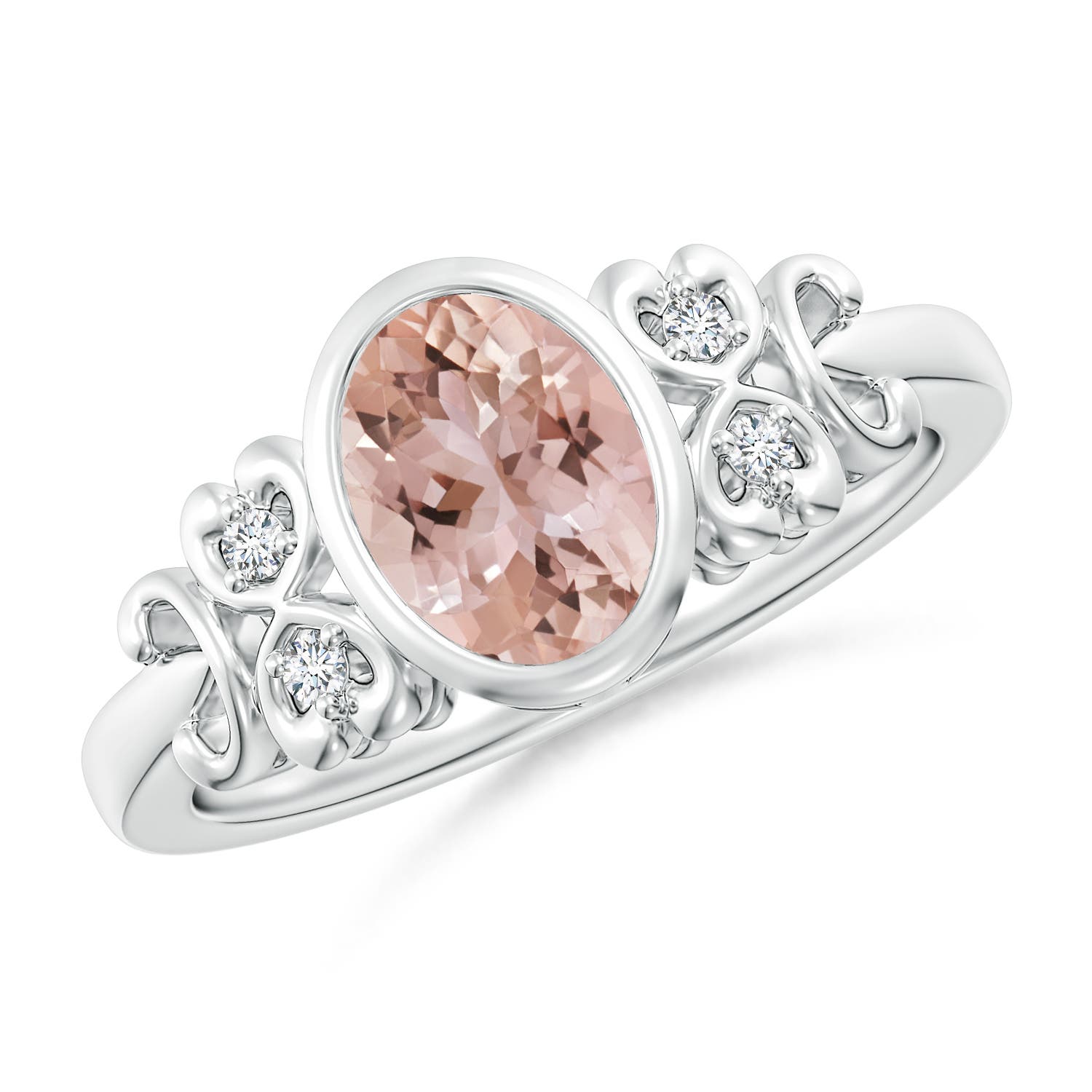 AAA - Morganite / 1.15 CT / 14 KT White Gold