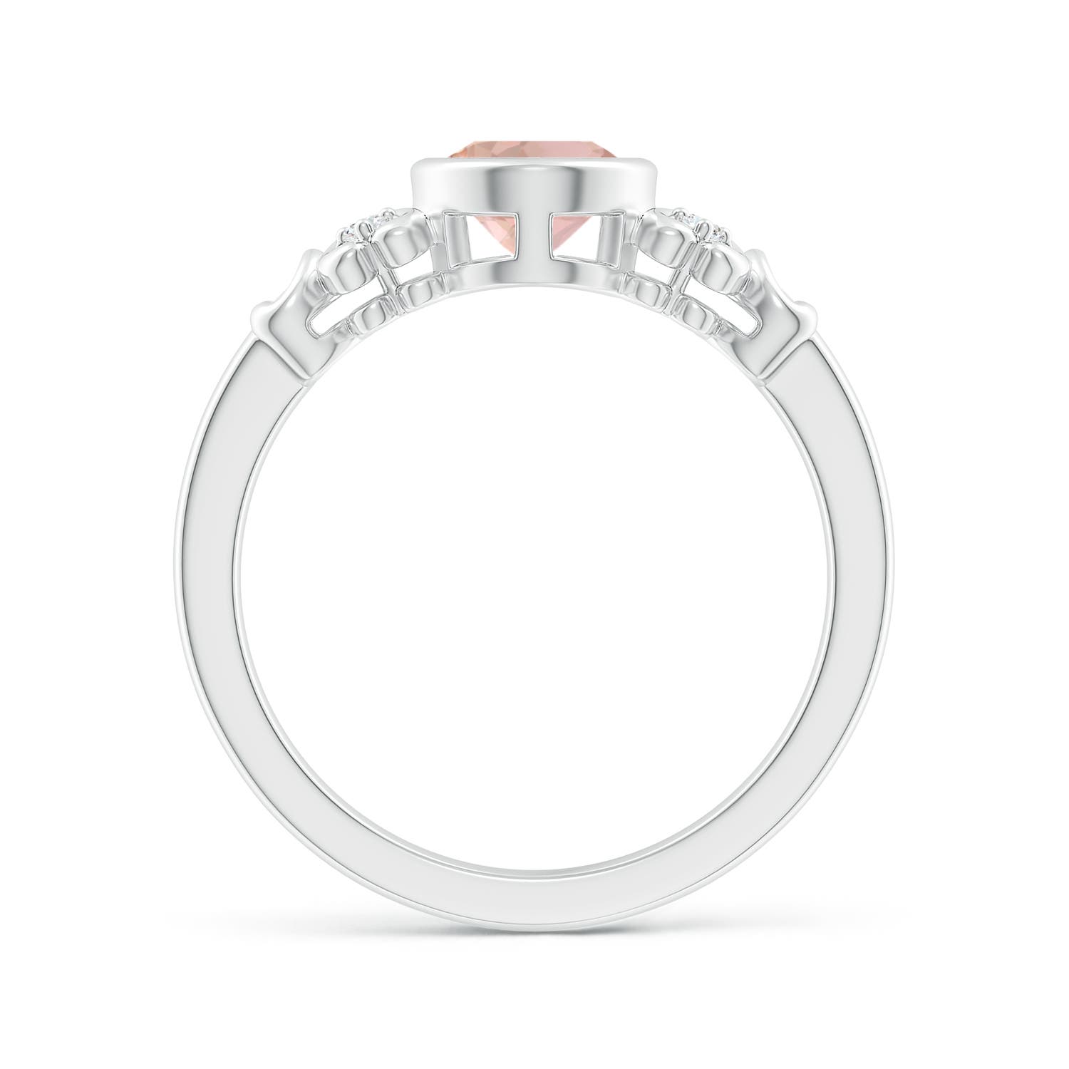 AAA - Morganite / 1.15 CT / 14 KT White Gold