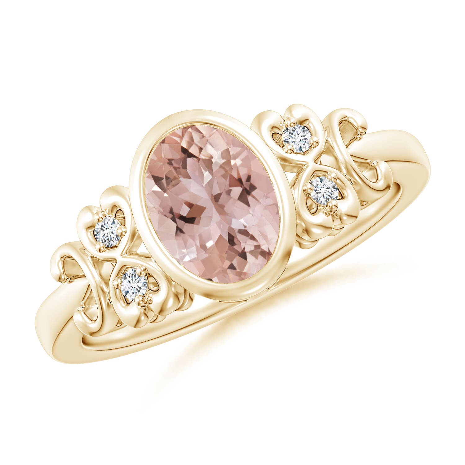 AAA - Morganite / 1.15 CT / 14 KT Yellow Gold