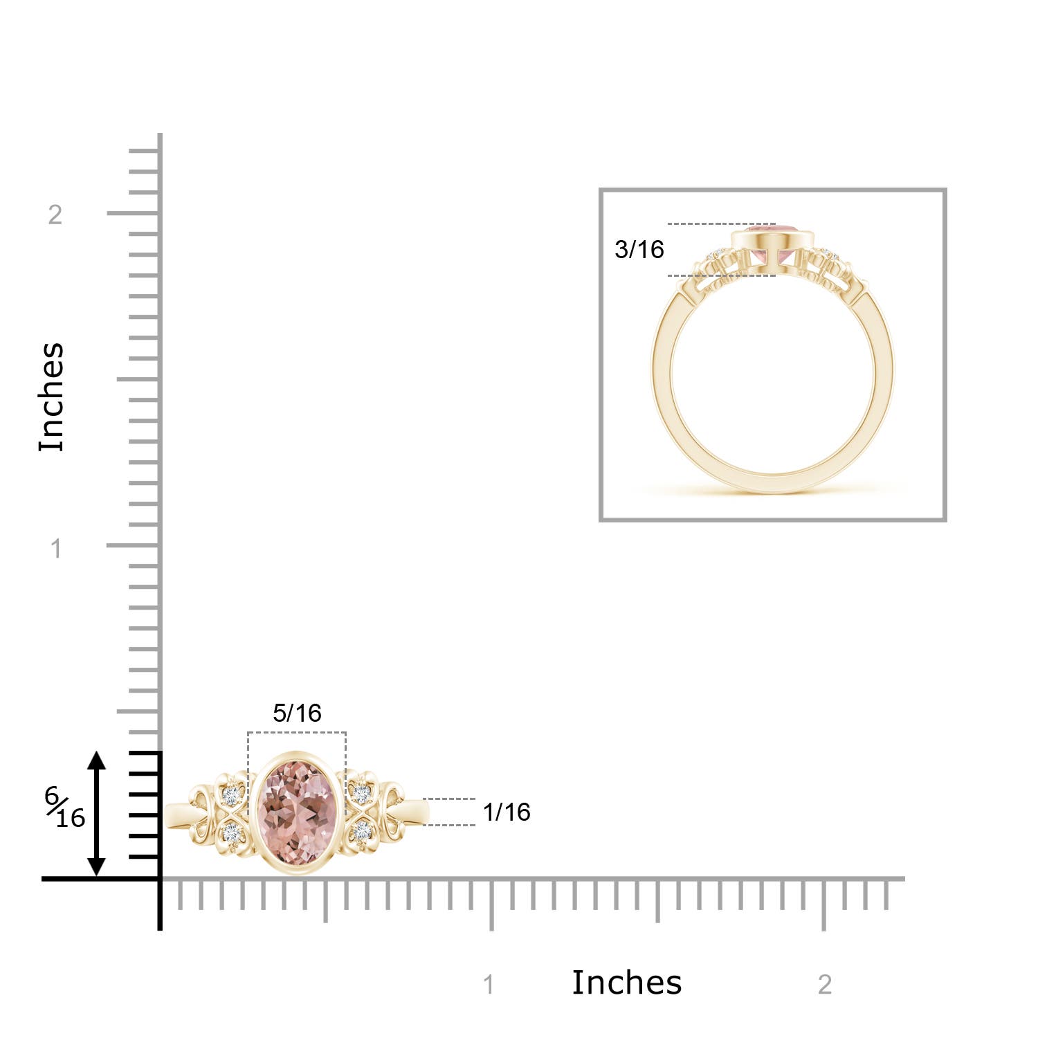 AAAA - Morganite / 1.15 CT / 14 KT Yellow Gold