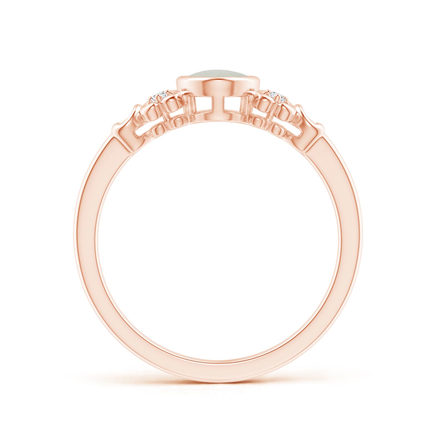 A - Moonstone / 0.72 CT / 14 KT Rose Gold