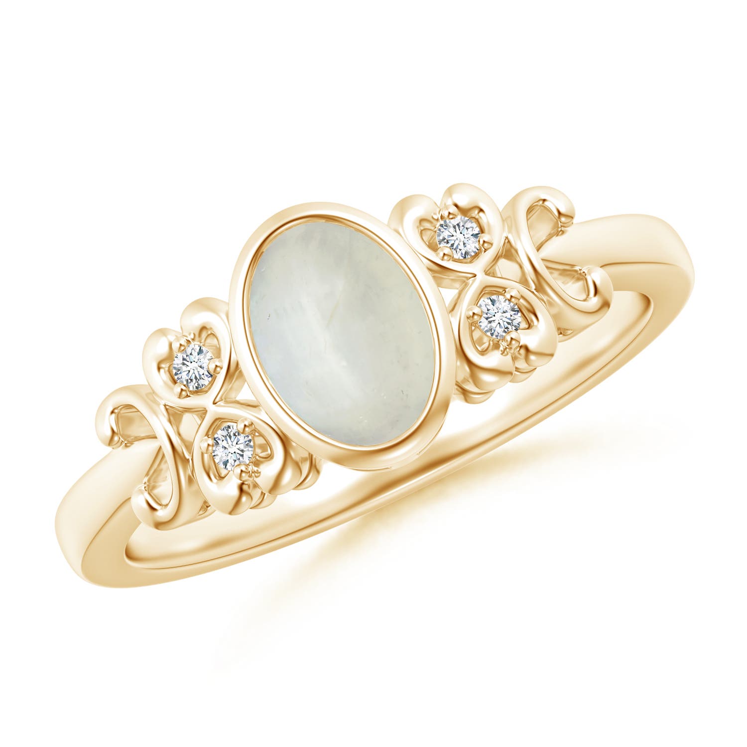 AA - Moonstone / 0.72 CT / 14 KT Yellow Gold