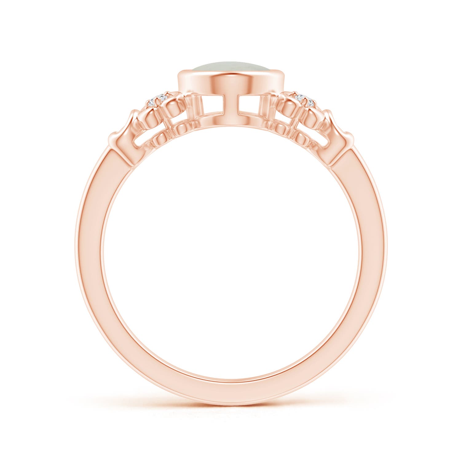 A - Moonstone / 1.15 CT / 14 KT Rose Gold