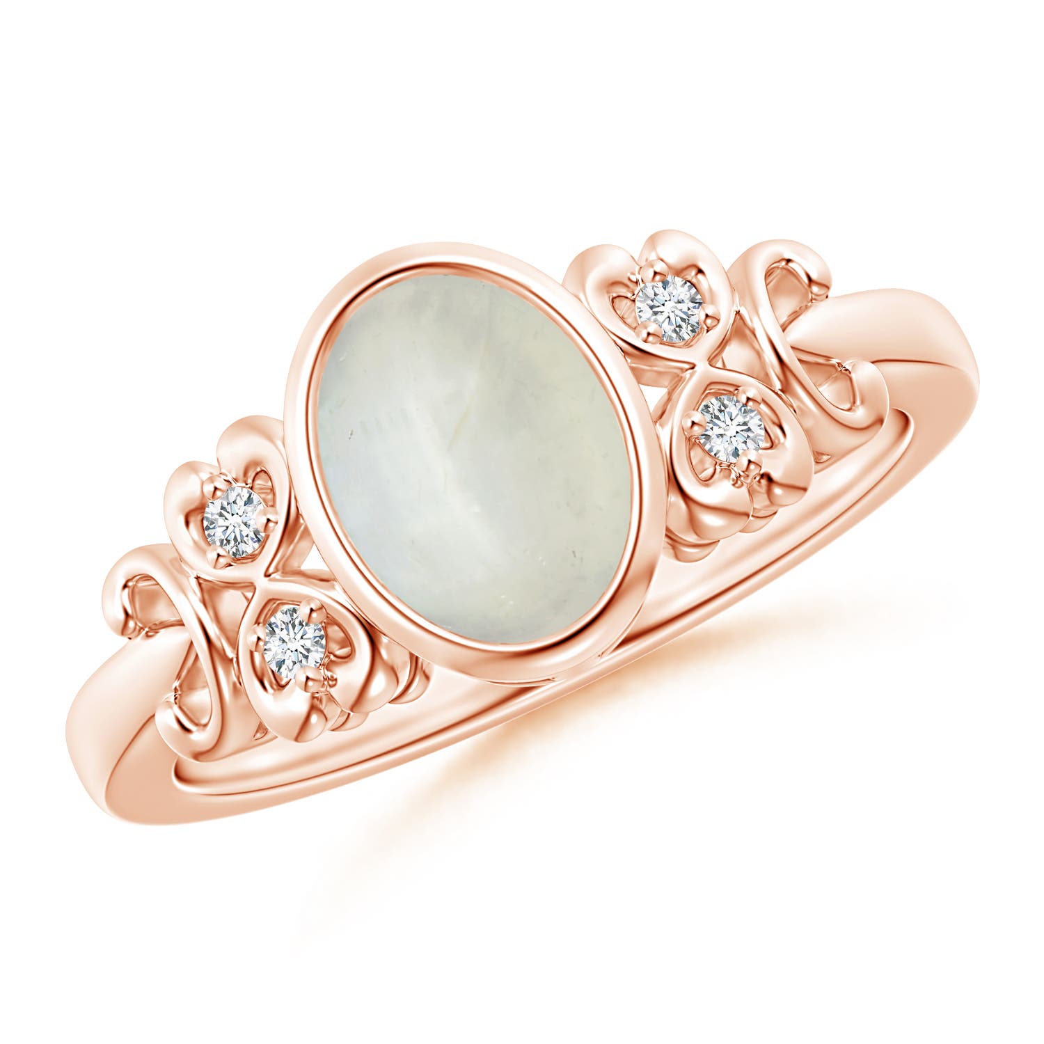 AA - Moonstone / 1.15 CT / 14 KT Rose Gold