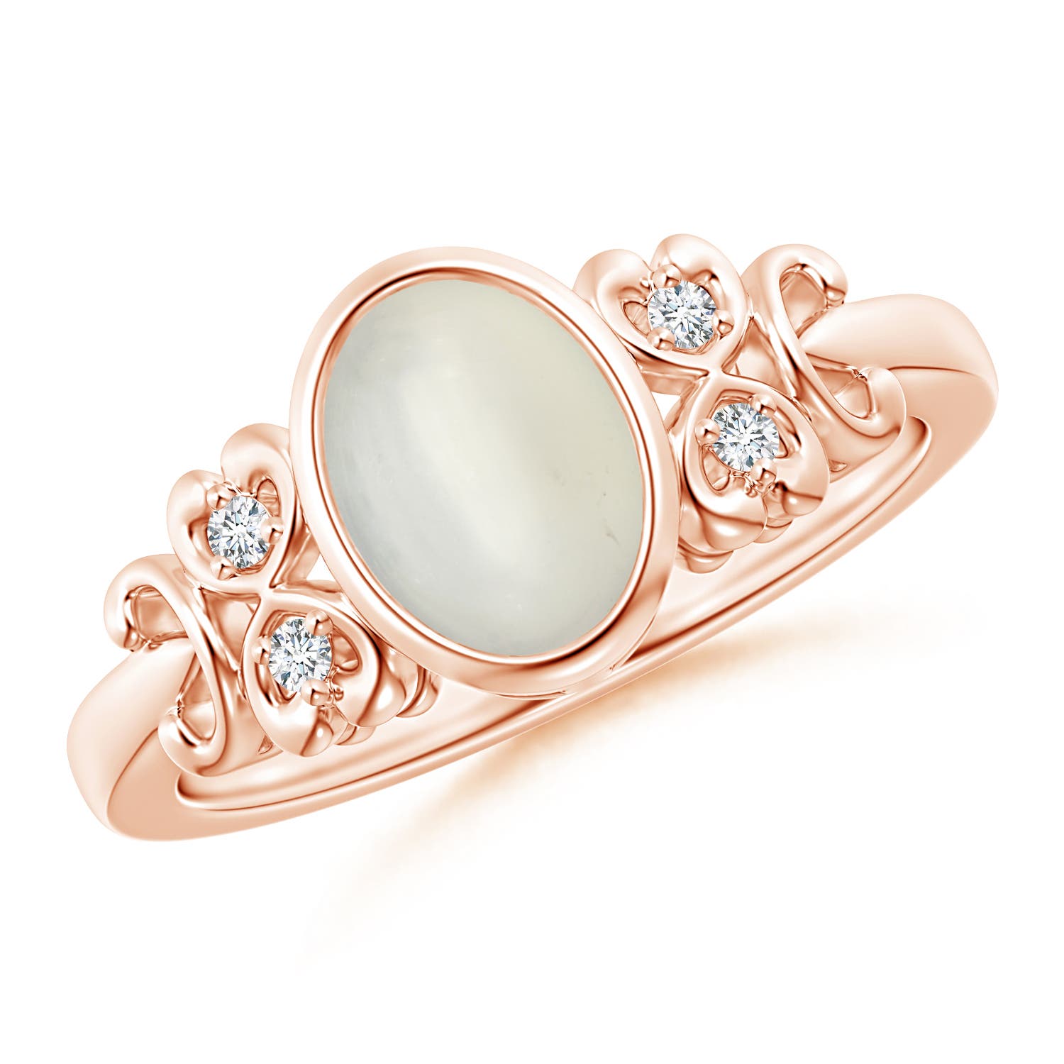 AAA - Moonstone / 1.15 CT / 14 KT Rose Gold