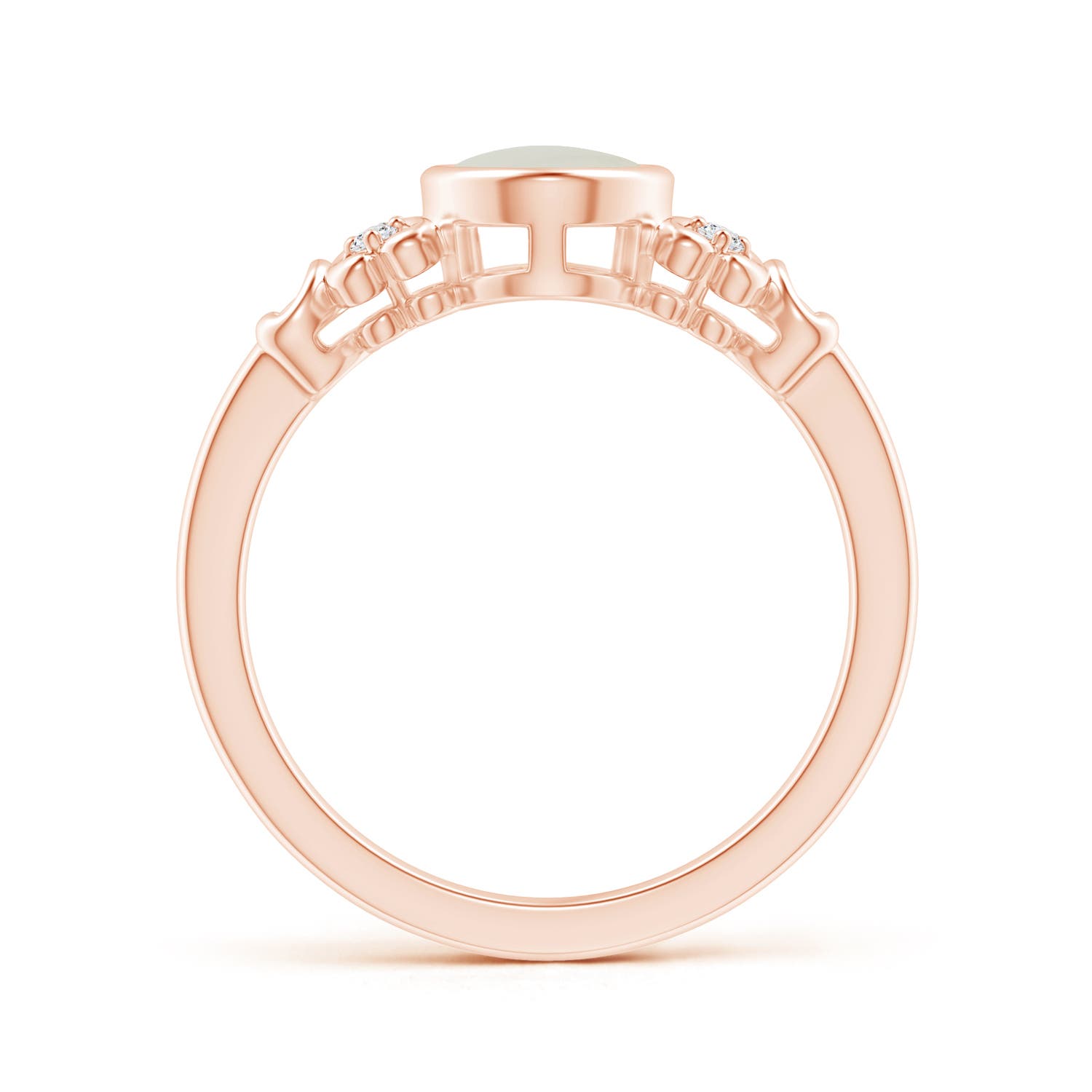 AAAA - Moonstone / 1.15 CT / 14 KT Rose Gold