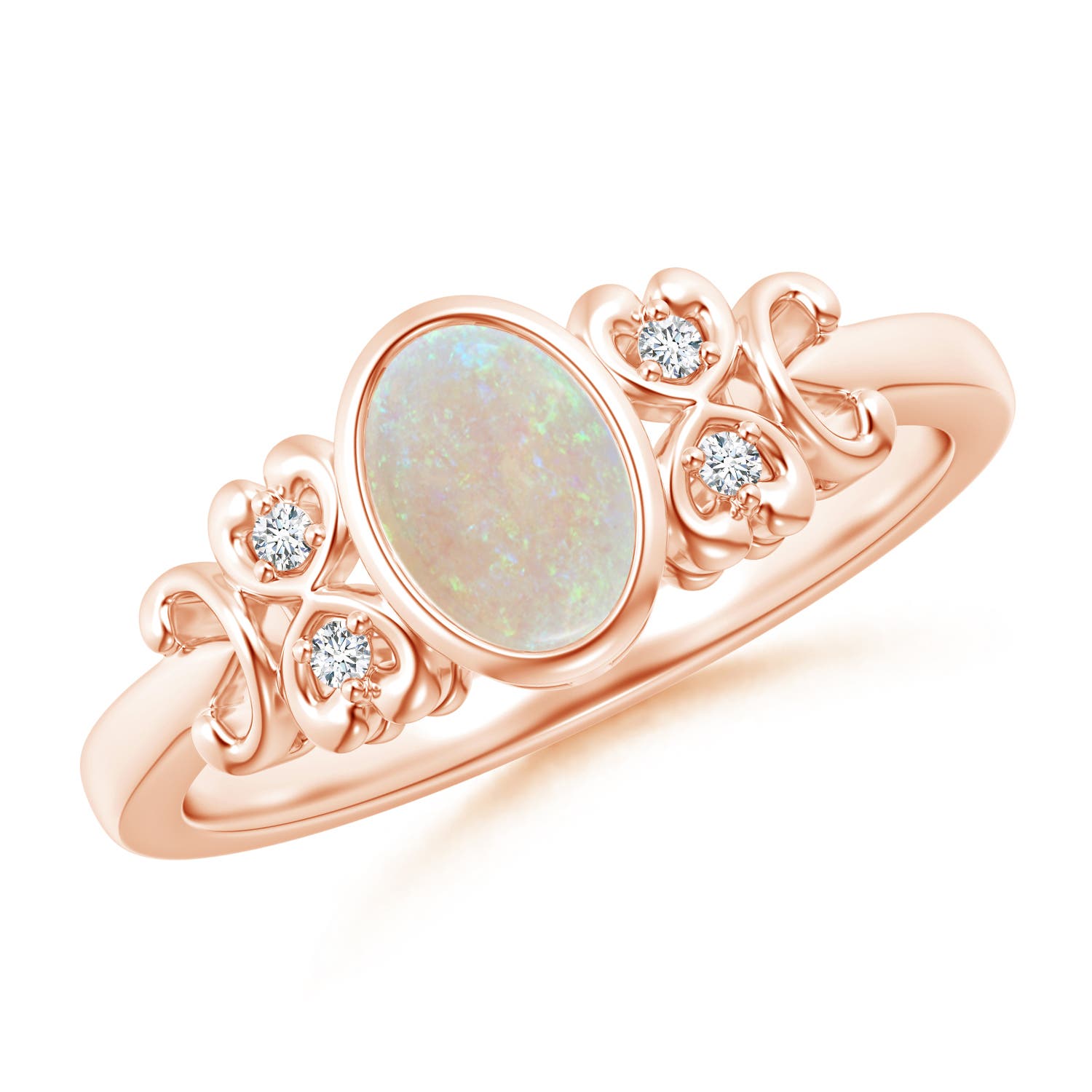 AA - Opal / 0.49 CT / 14 KT Rose Gold