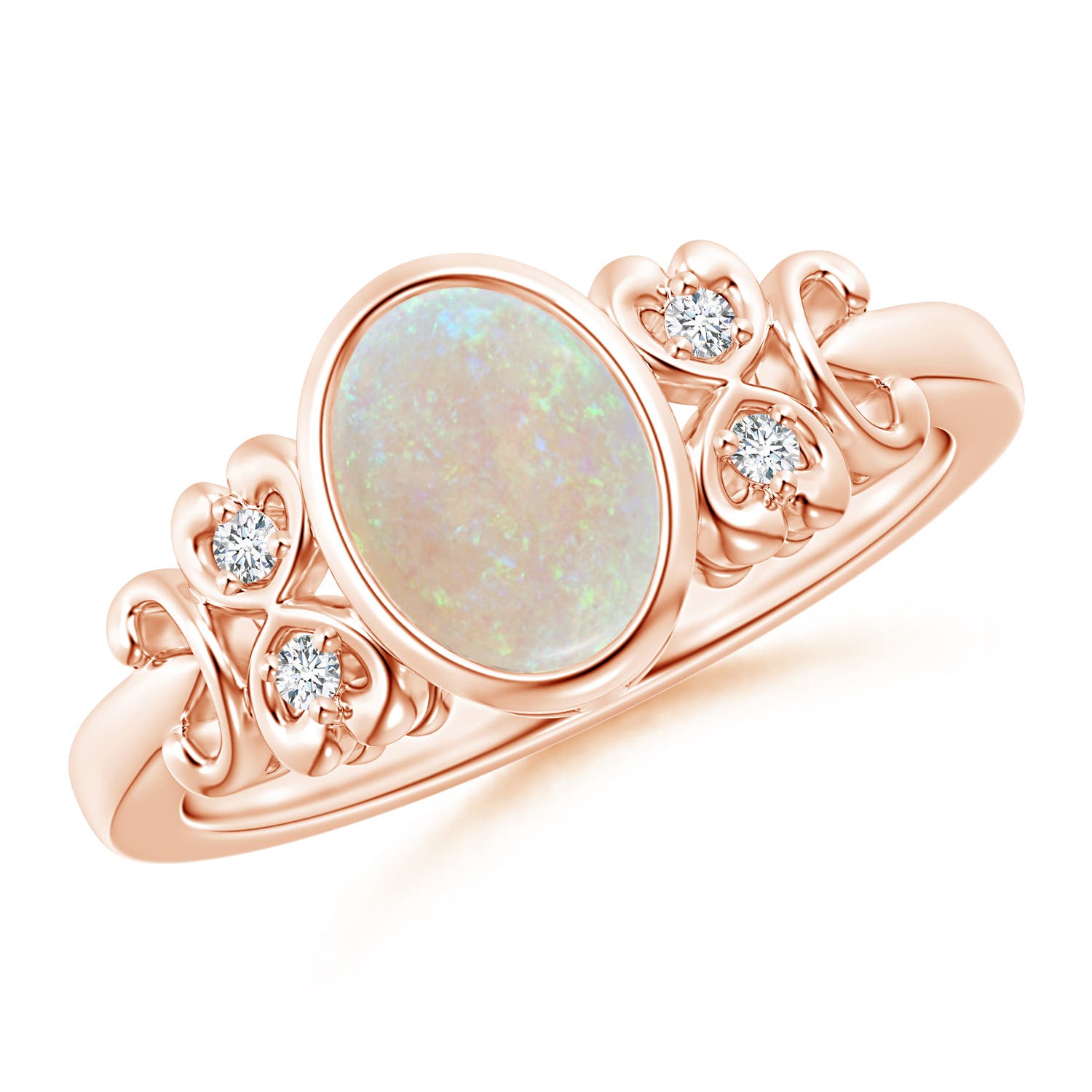 AA - Opal / 0.85 CT / 14 KT Rose Gold