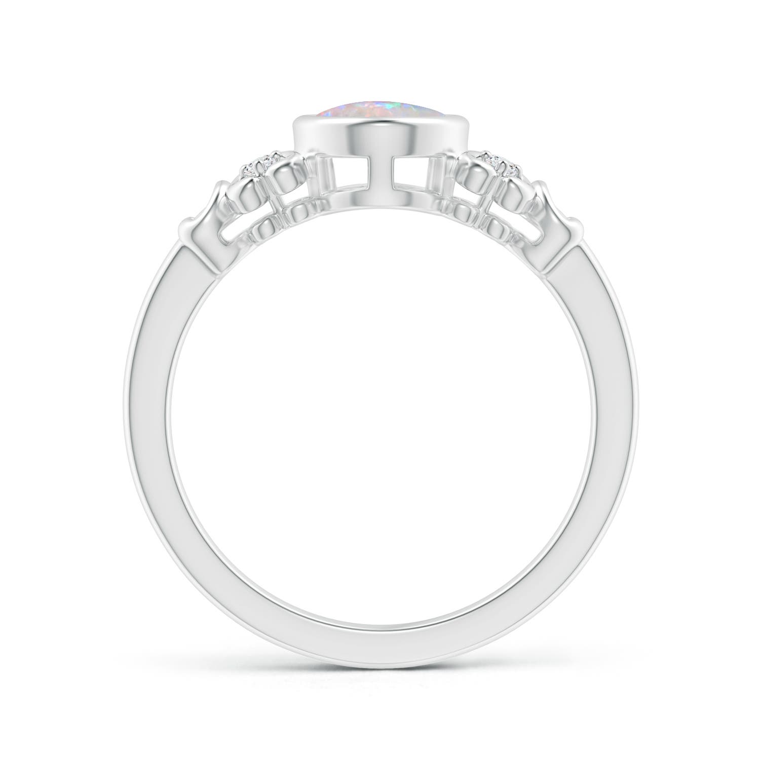 AAAA - Opal / 0.85 CT / 14 KT White Gold