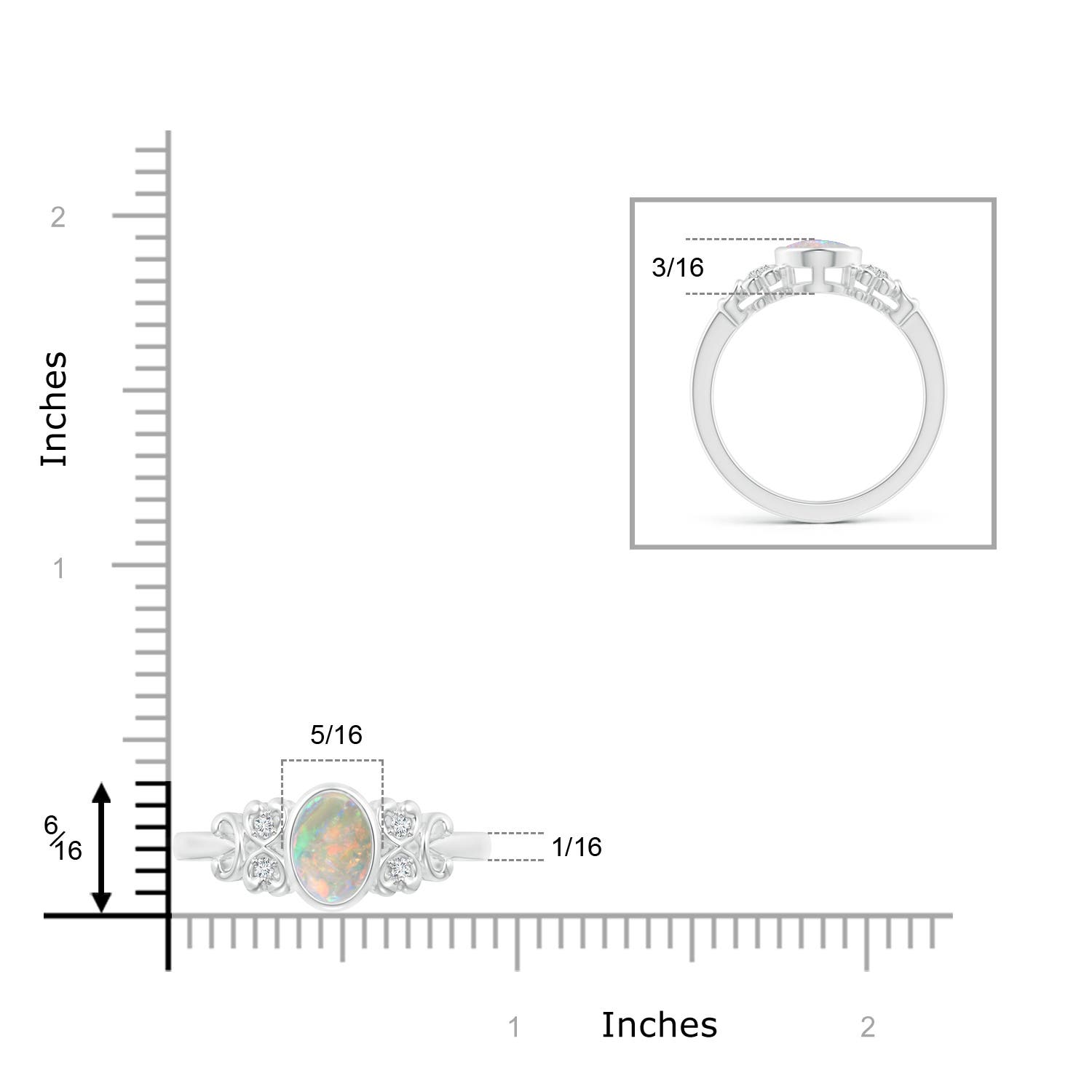 AAAA - Opal / 0.85 CT / 14 KT White Gold