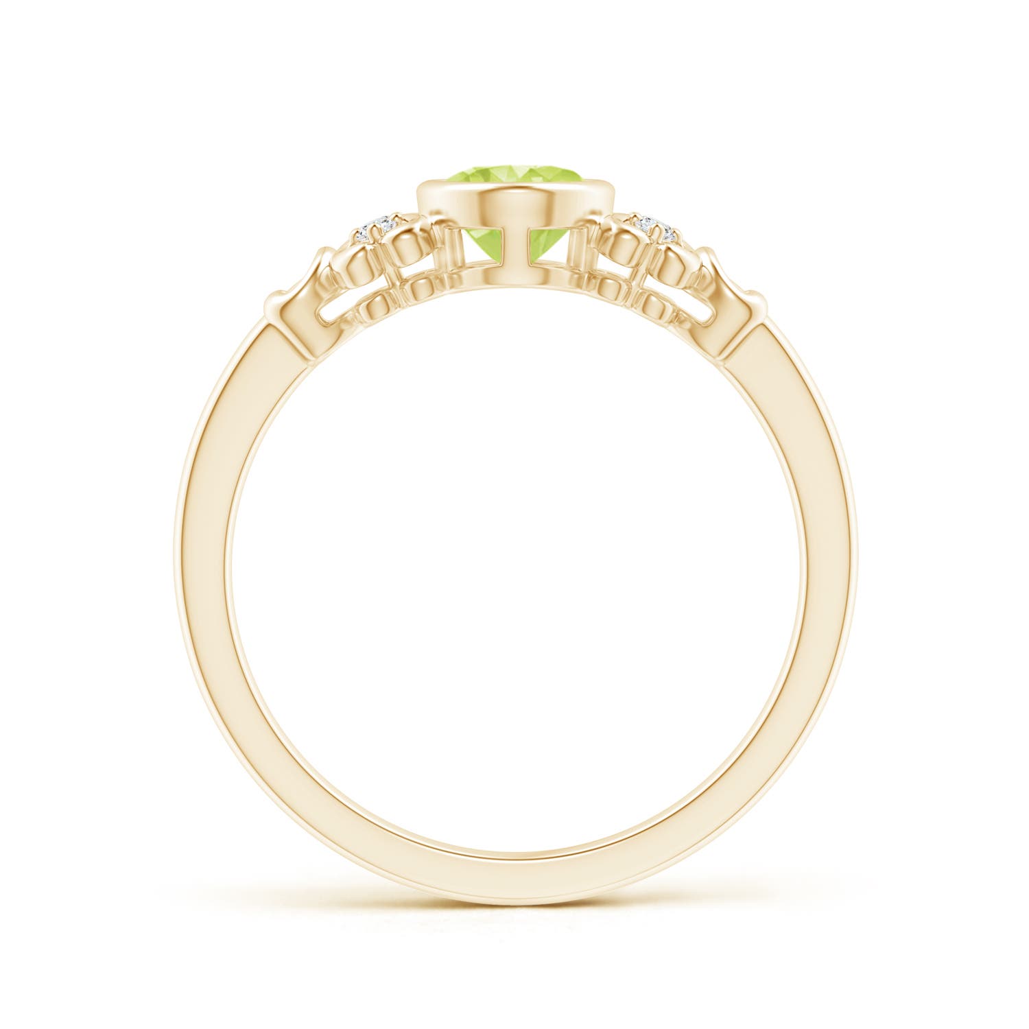 A - Peridot / 0.89 CT / 14 KT Yellow Gold