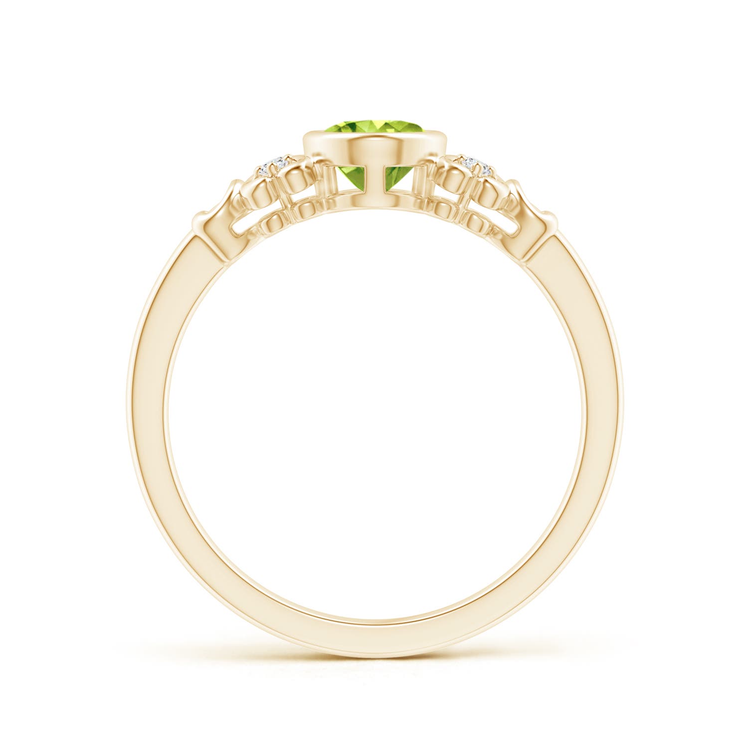 AAA - Peridot / 0.89 CT / 14 KT Yellow Gold