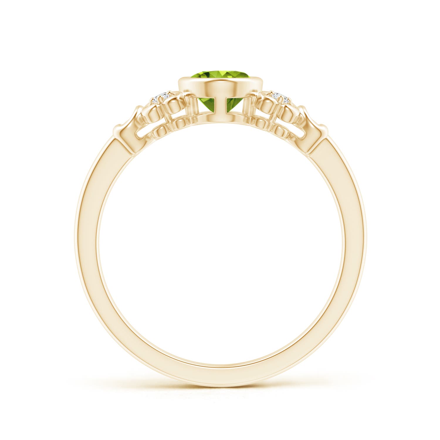 AAAA - Peridot / 0.89 CT / 14 KT Yellow Gold