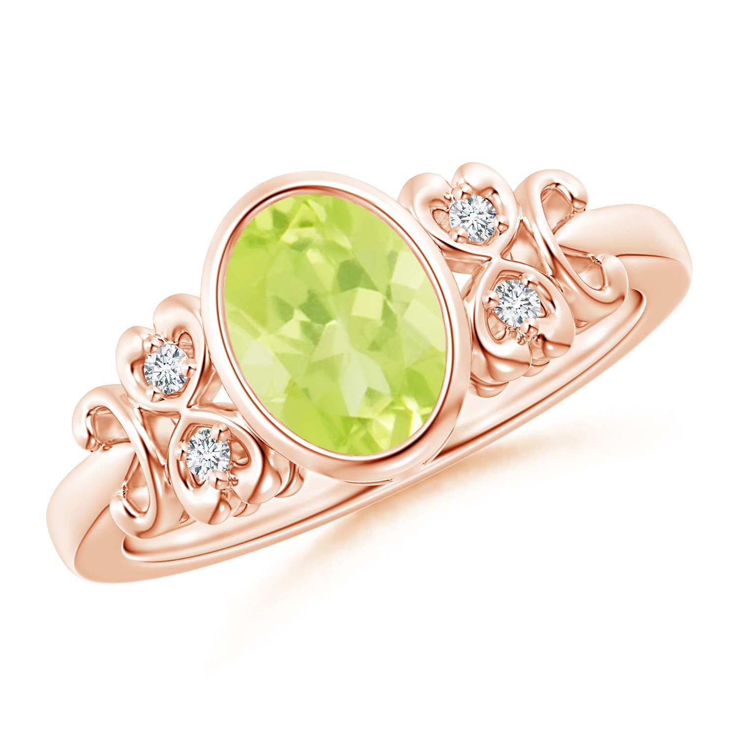 A - Peridot / 1.4 CT / 14 KT Rose Gold