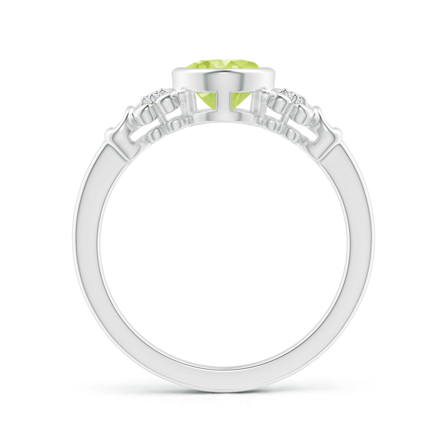 A - Peridot / 1.4 CT / 14 KT White Gold