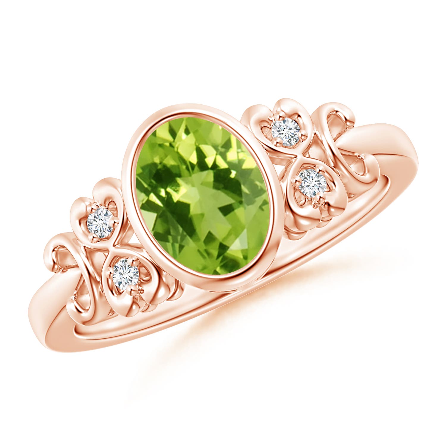 AAA - Peridot / 1.4 CT / 14 KT Rose Gold