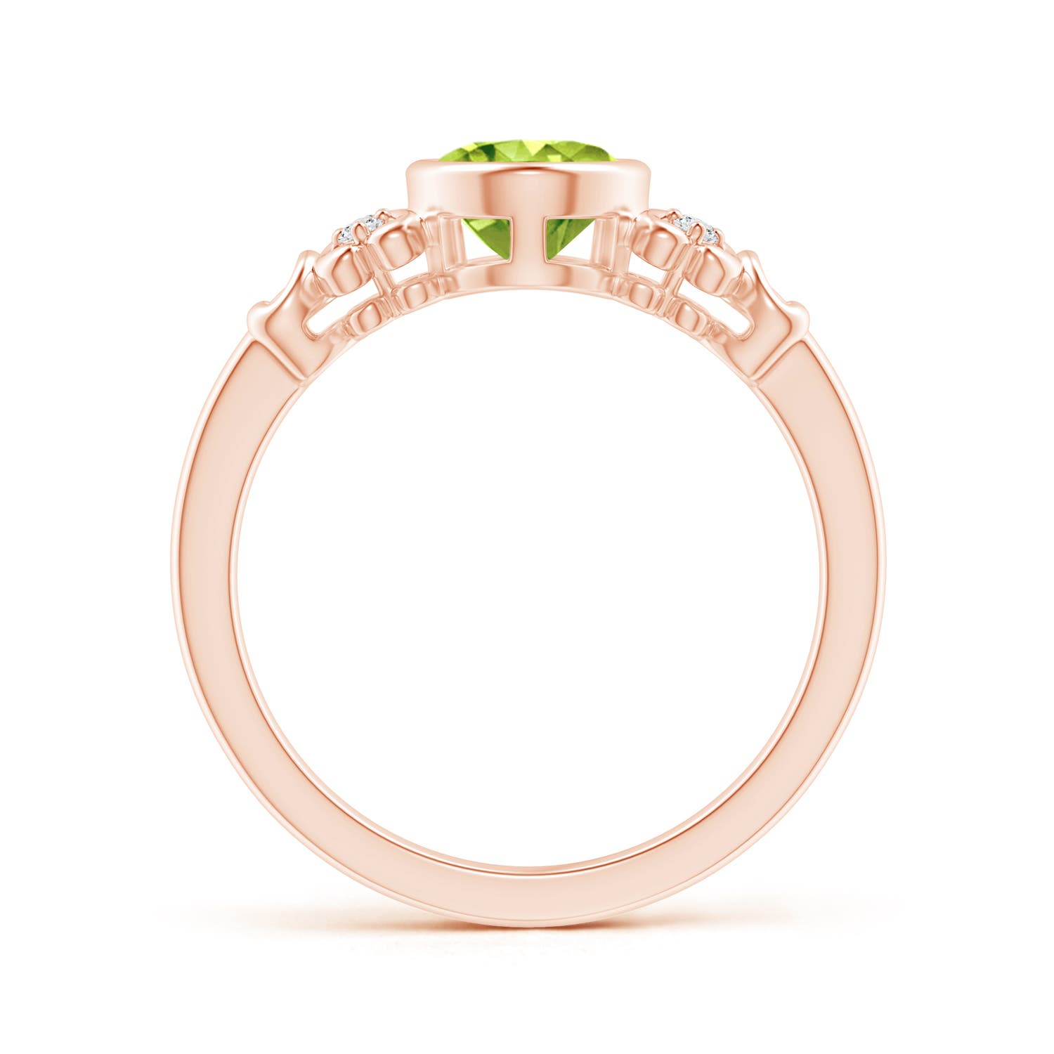 AAA - Peridot / 1.4 CT / 14 KT Rose Gold