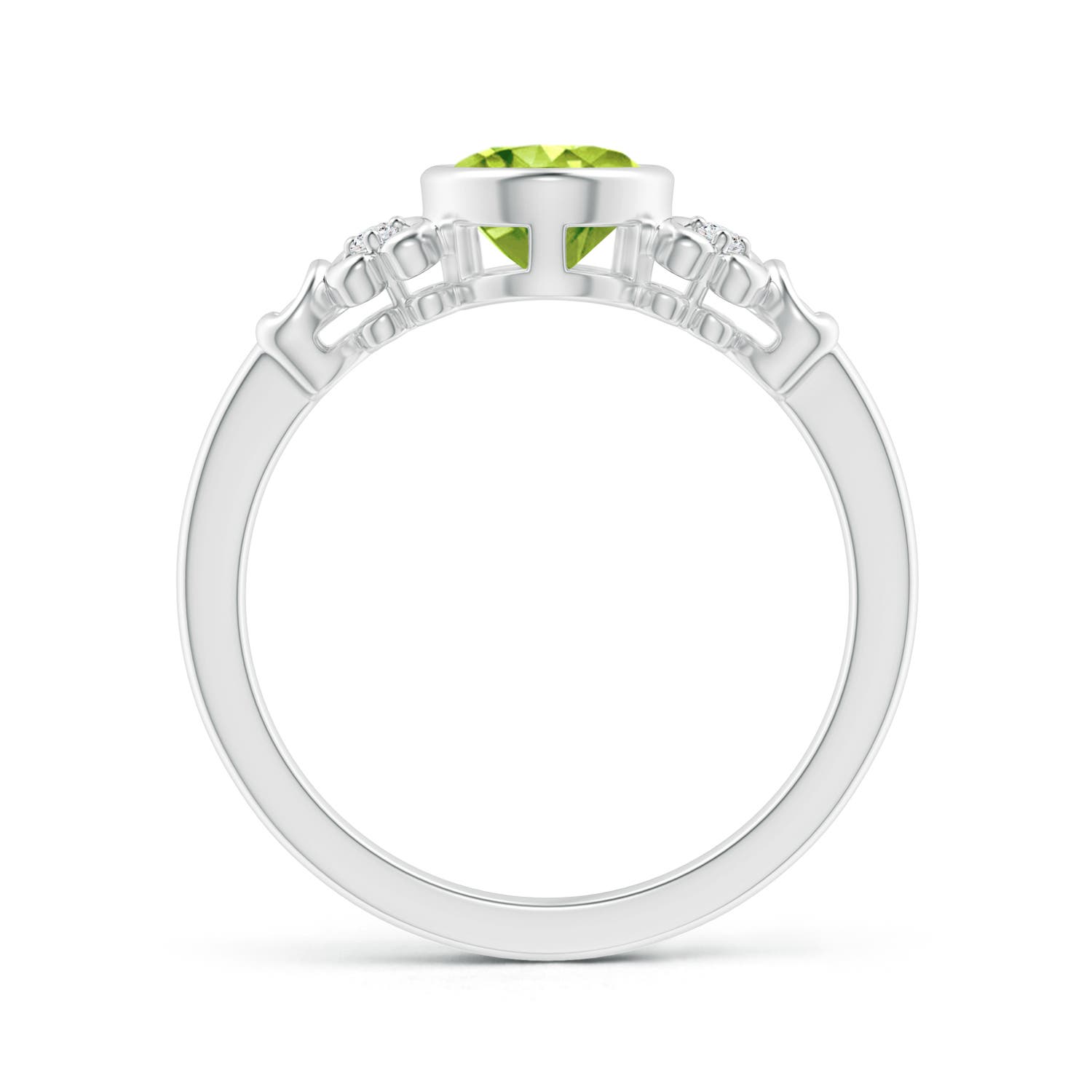 AAA - Peridot / 1.4 CT / 14 KT White Gold