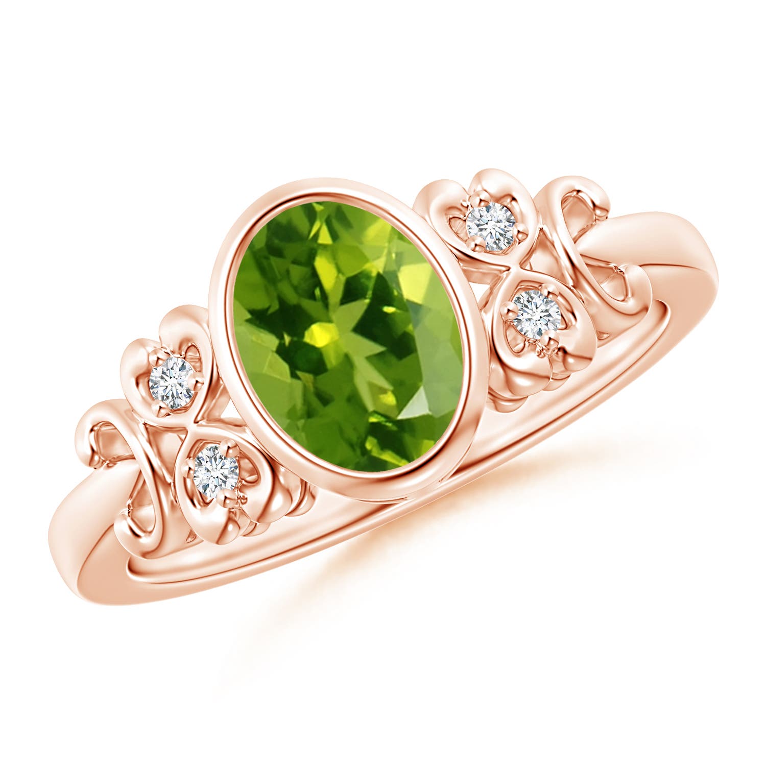 AAAA - Peridot / 1.4 CT / 14 KT Rose Gold