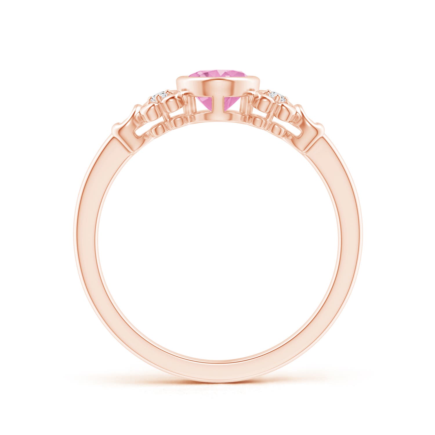 A - Pink Sapphire / 0.89 CT / 14 KT Rose Gold