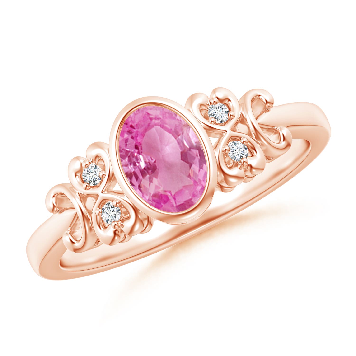 AA - Pink Sapphire / 0.89 CT / 14 KT Rose Gold