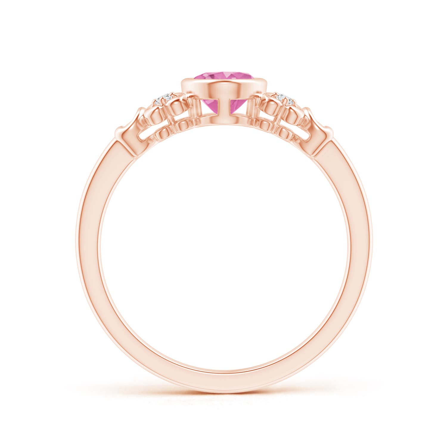 AA - Pink Sapphire / 0.89 CT / 14 KT Rose Gold